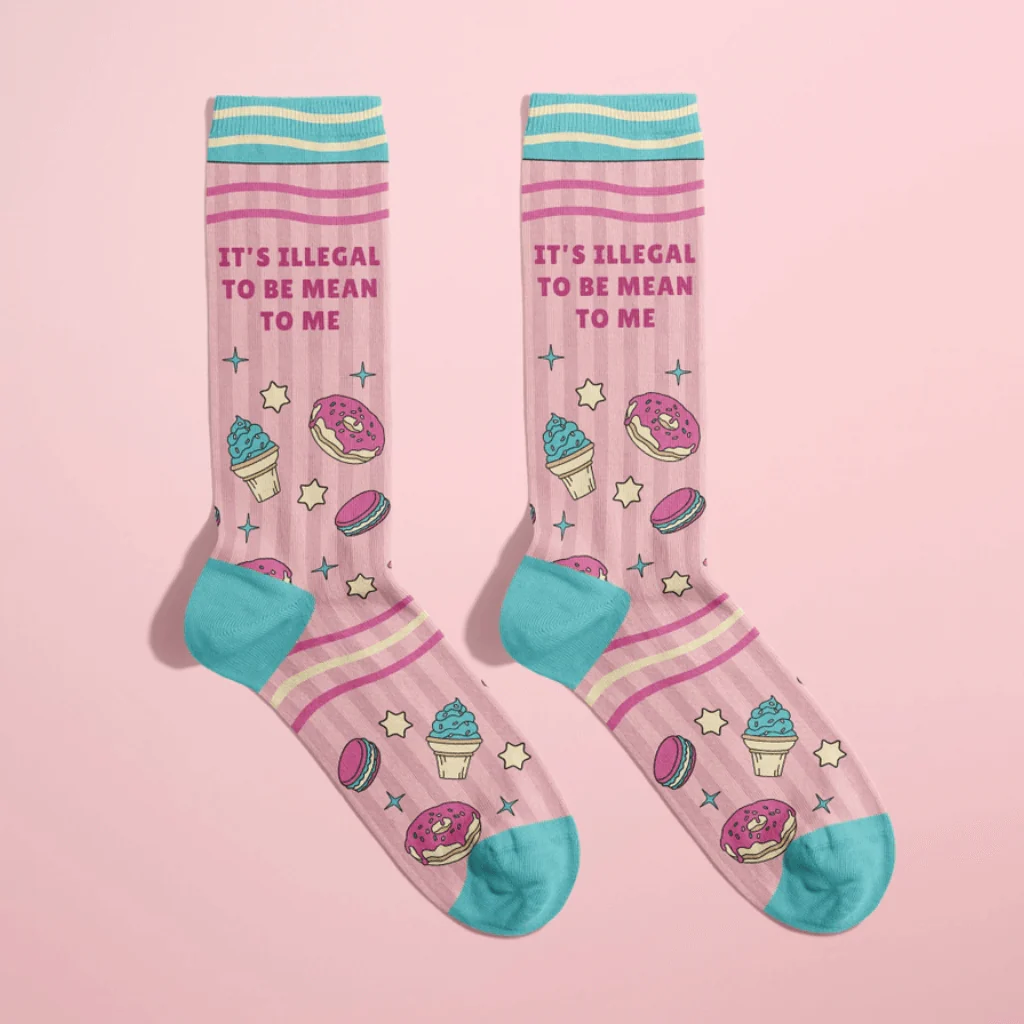 Itâs Illegal To Be Mean To Me Womenâs Crew Socks