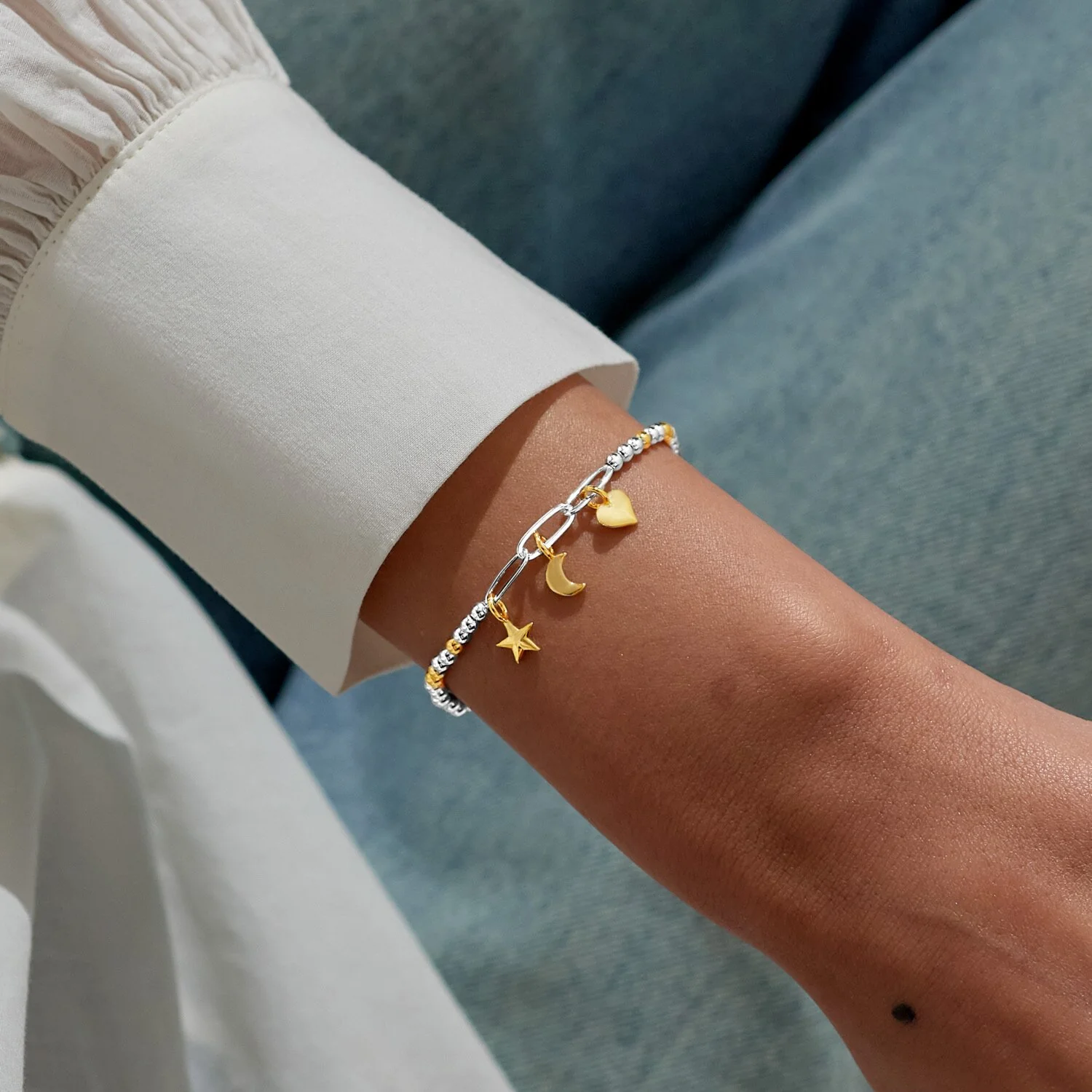 Joma Jewellery - Bracelet Bar Celestial Charms Bracelet - Image 3