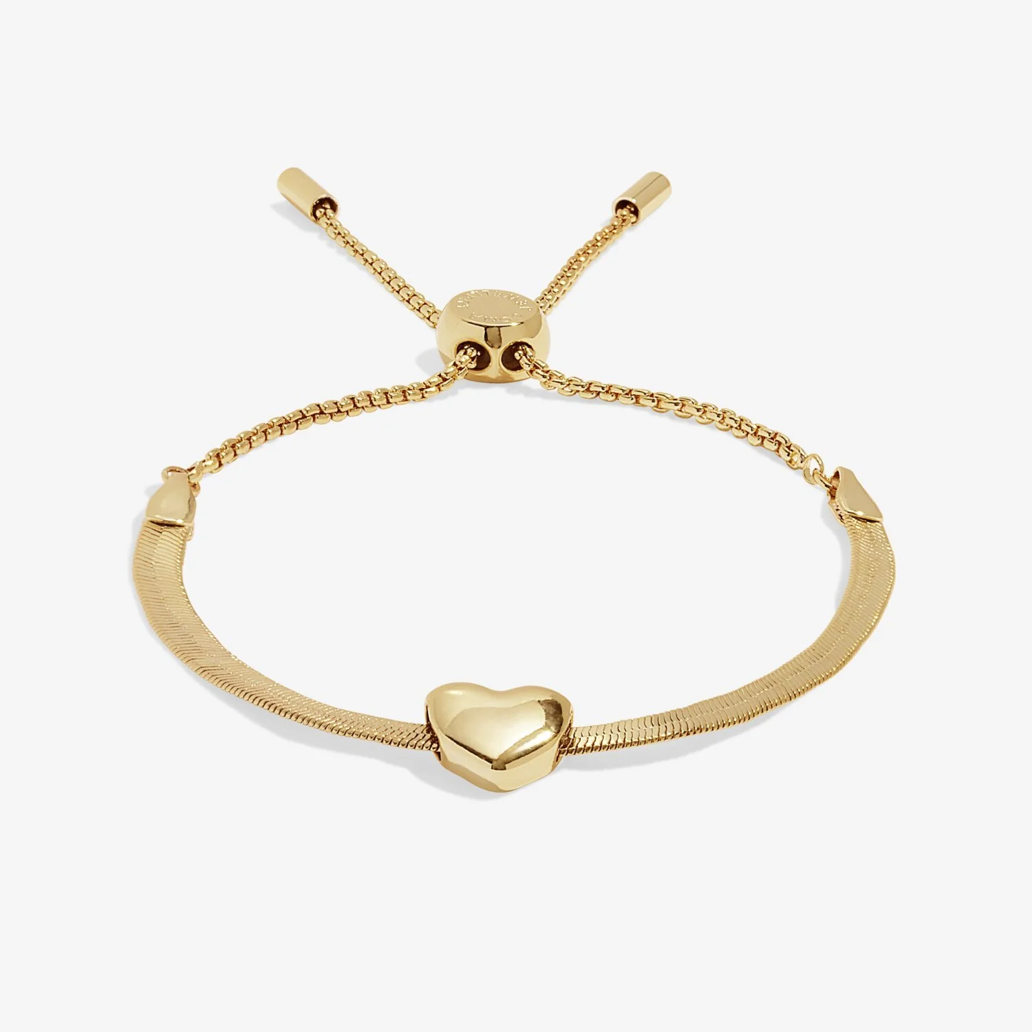 Joma Jewellery - Bracelet Bar Heart Snake Chain Bracelet - Image 2