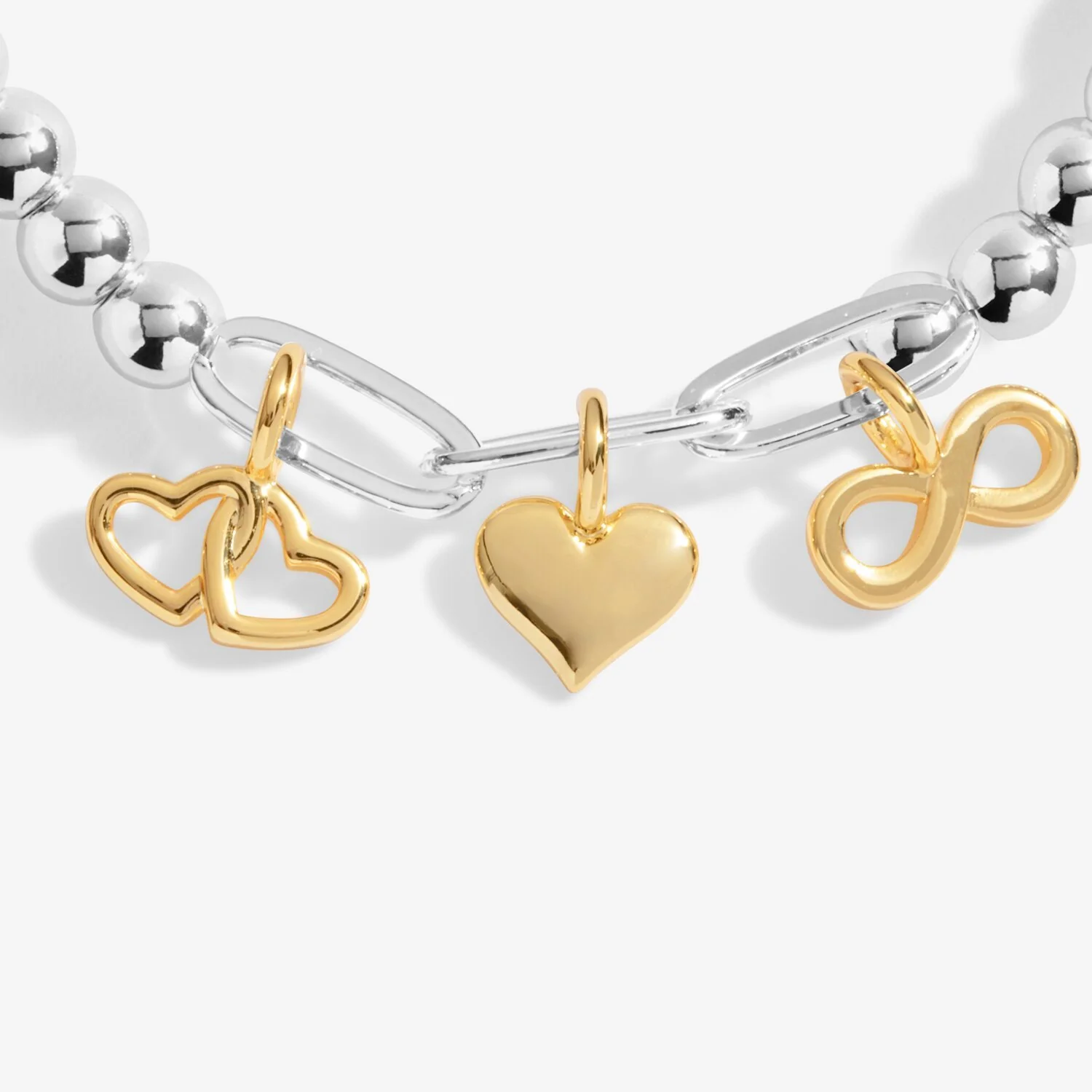 Joma Jewellery - Bracelet Bar Infinity Heart Charms Bracelet - Image 2