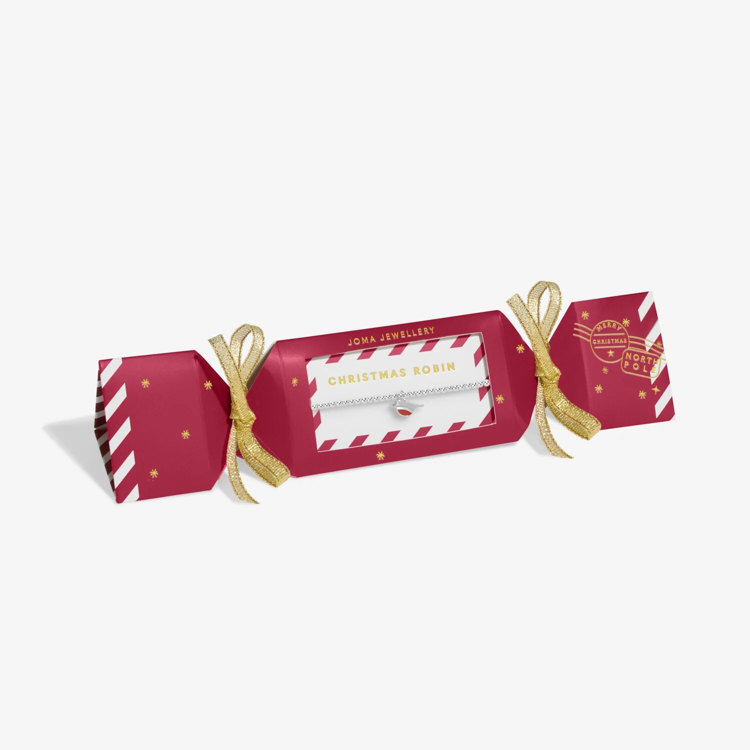 Joma Jewellery - Kids' Christmas Cracker 'Christmas Robin' Bracelet