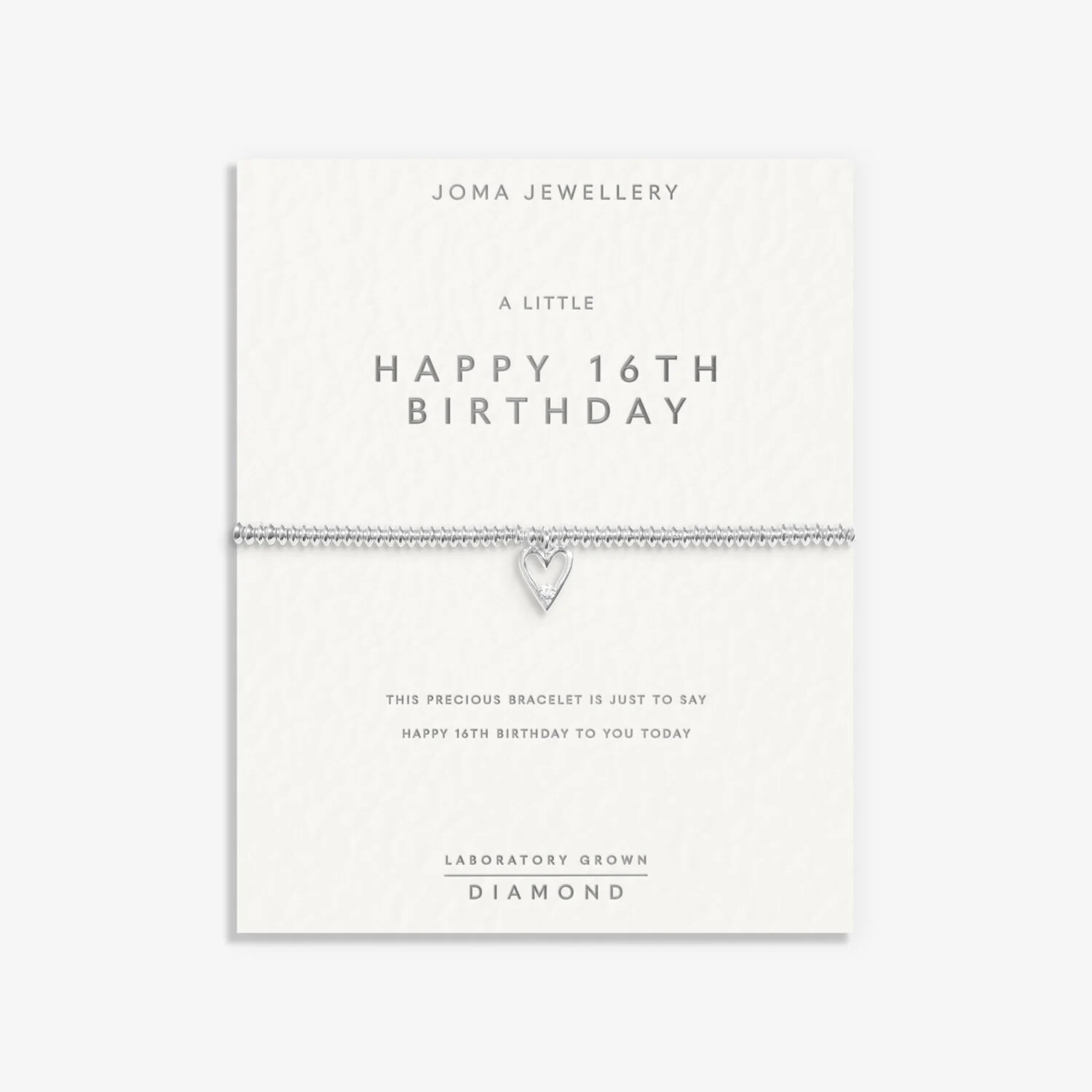 Joma Jewellery - Laboratory Grown Diamond A Little 'Happy 16th Birthday' Bracelet - Image 2