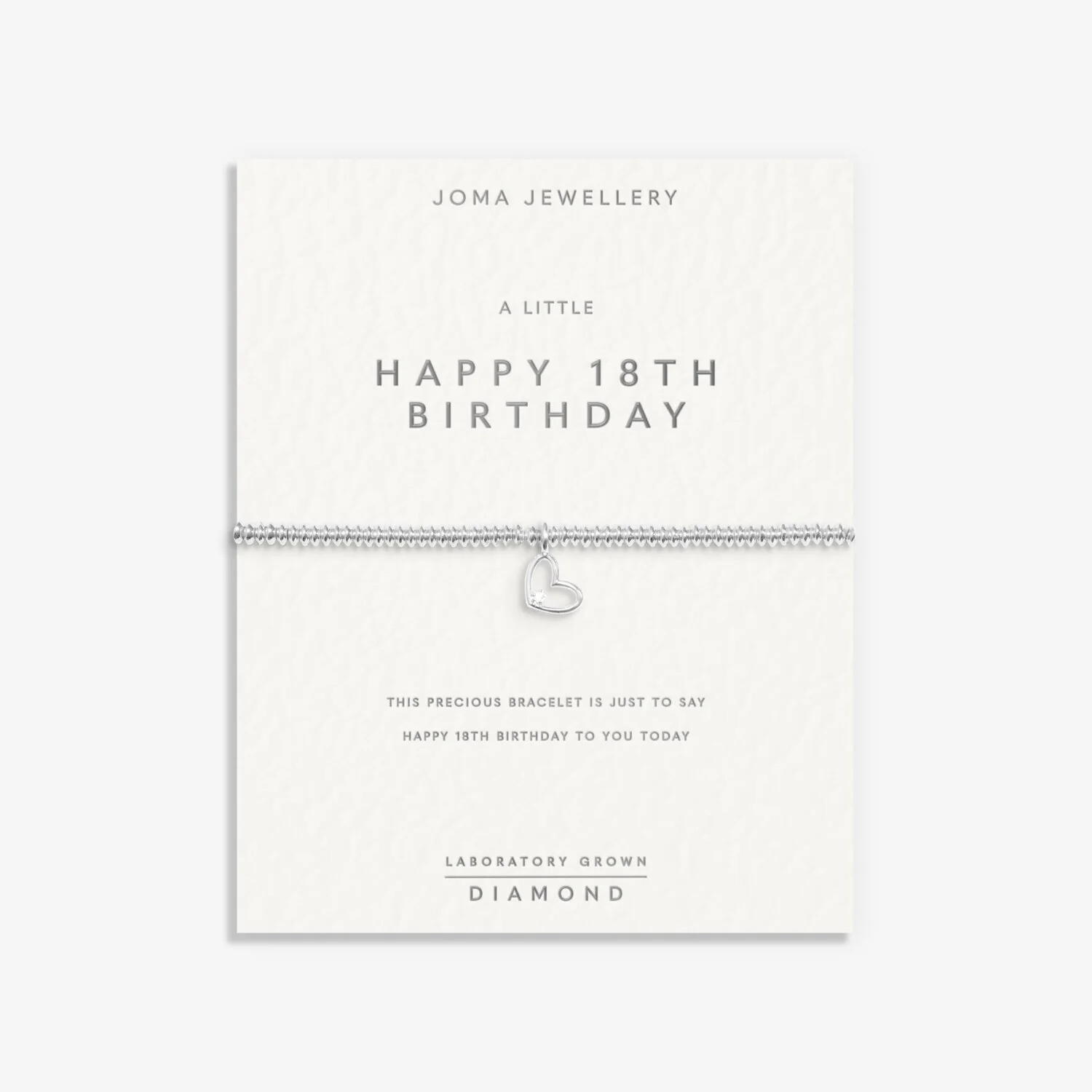 Joma Jewellery - Laboratory Grown Diamond A Little 'Happy 18th Birthday' Bracelet - Image 2