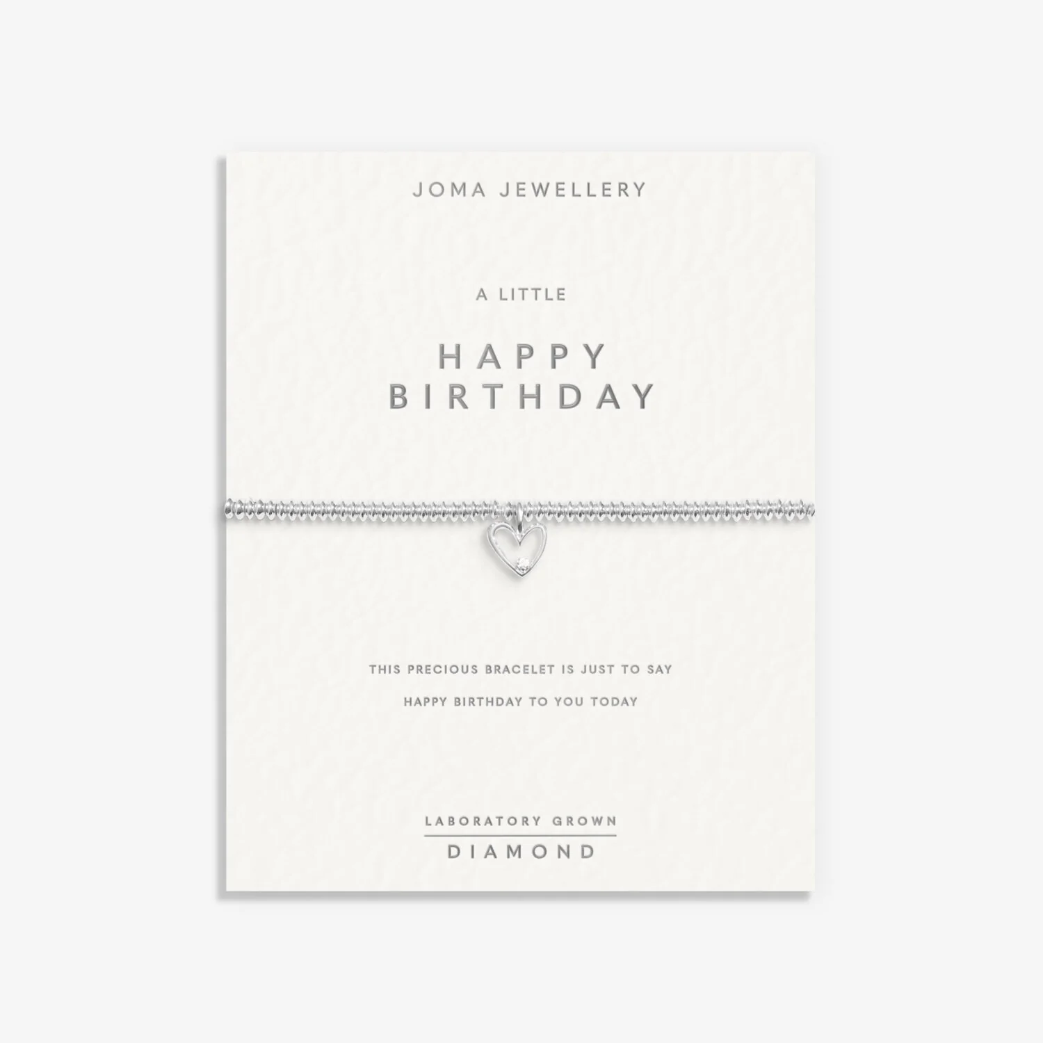 Joma Jewellery - Laboratory Grown Diamond A Little 'Happy Birthday' Bracelet - Image 2