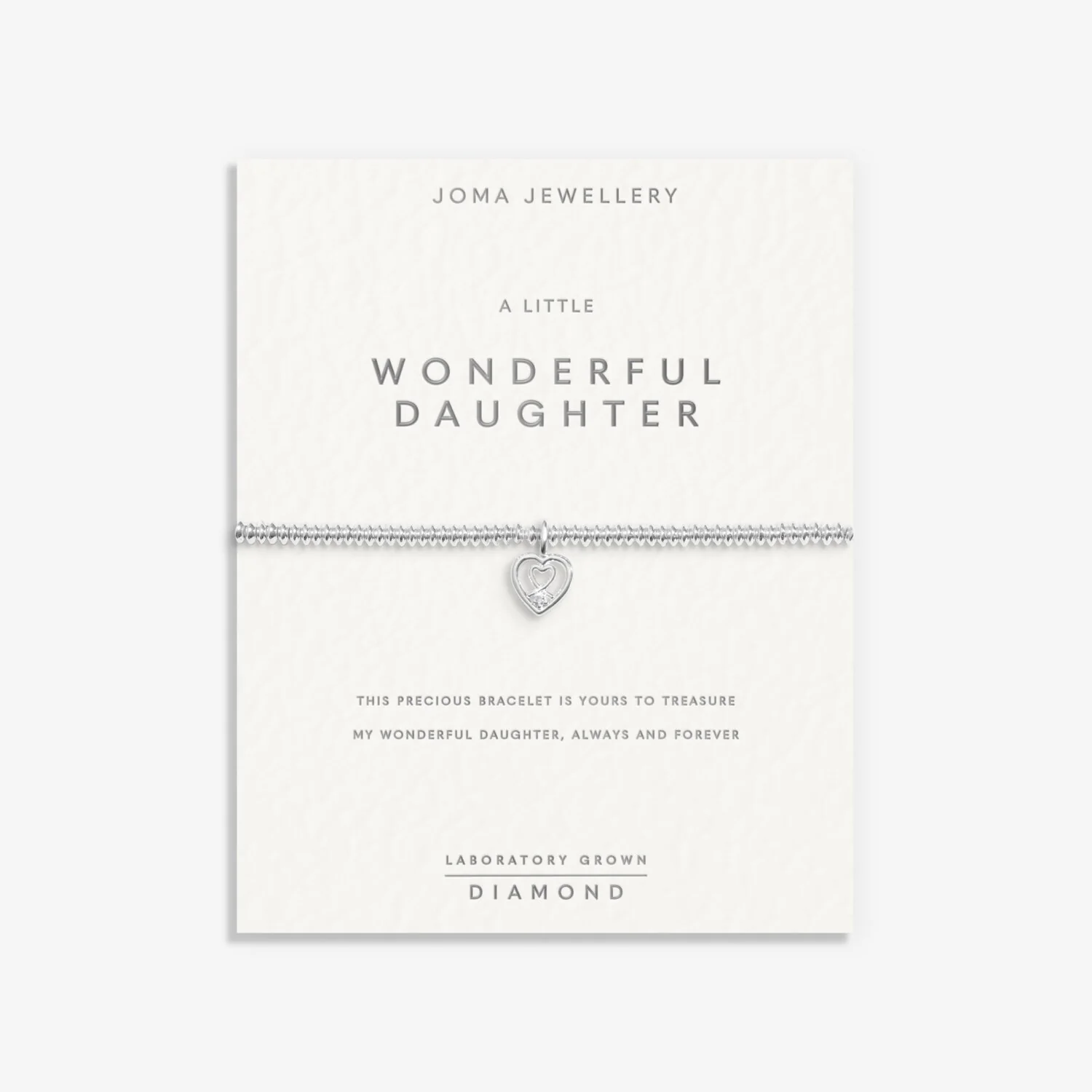 Joma Jewellery - Laboratory Grown Diamond A Little 'Wonderful Daughter' Bracelet - Image 2