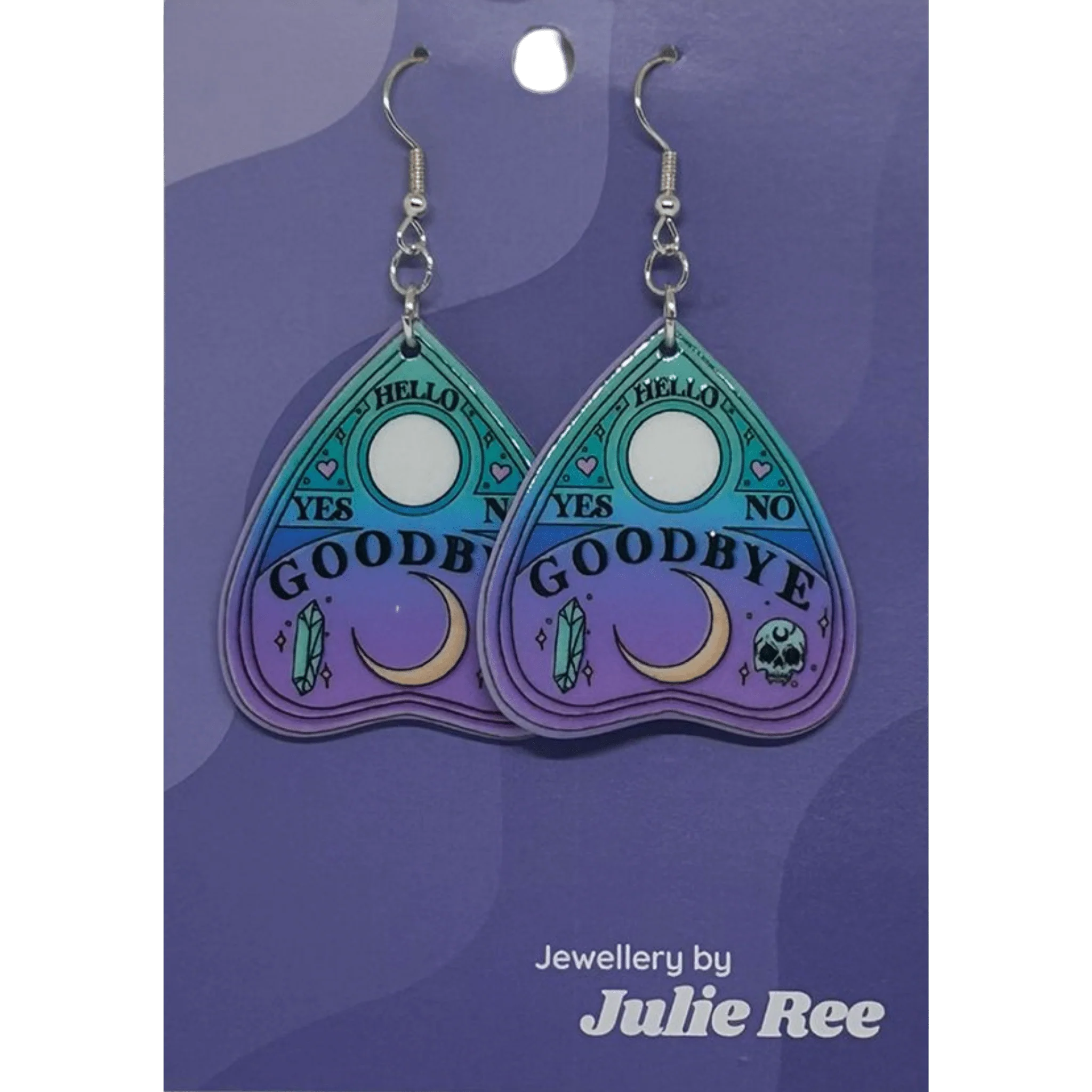 Julie Ree Earrings - Blue And Purple Planchette