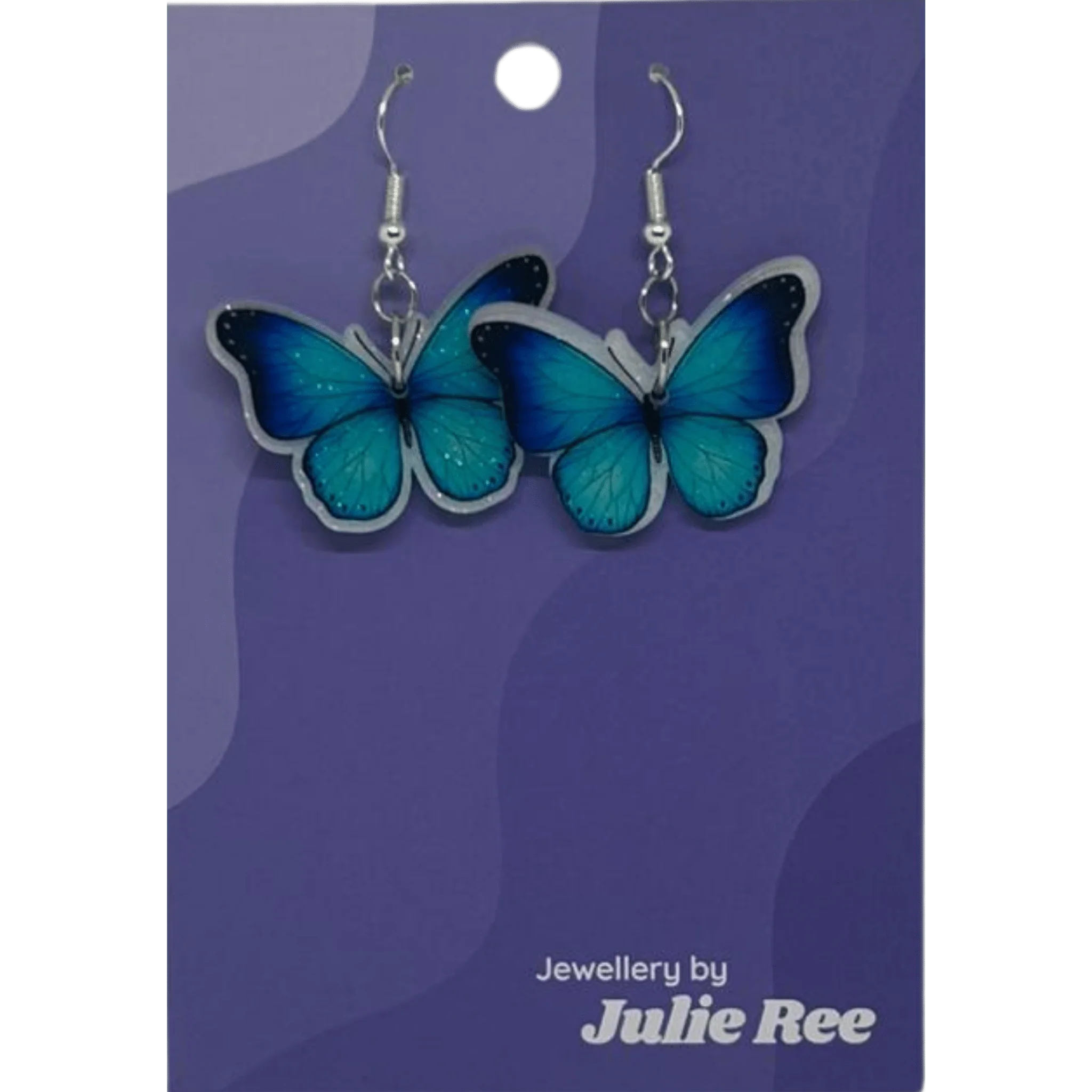 Julie Ree Earrings - Blue Butterfly