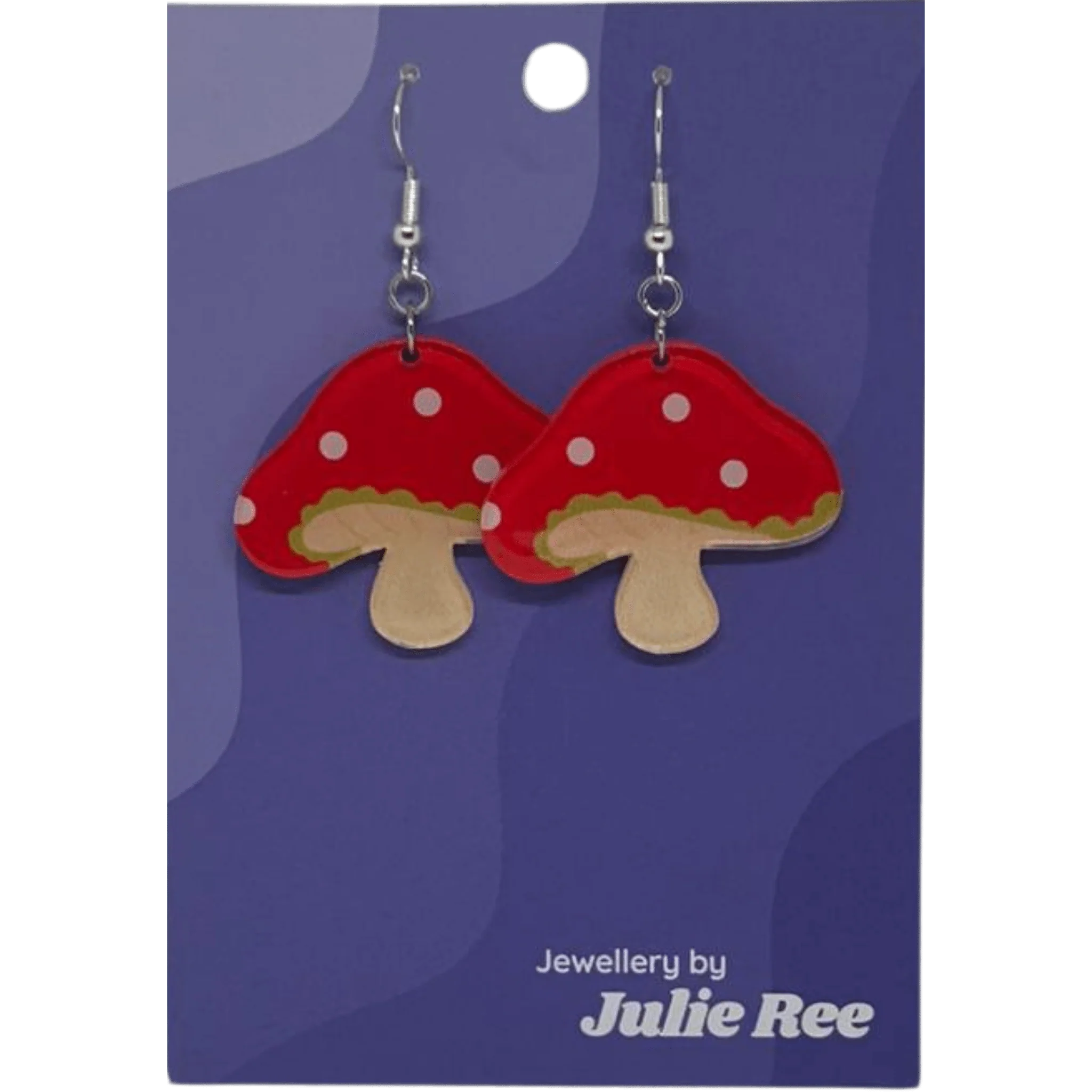 Julie Ree Earrings - Cartoon Mushroom
