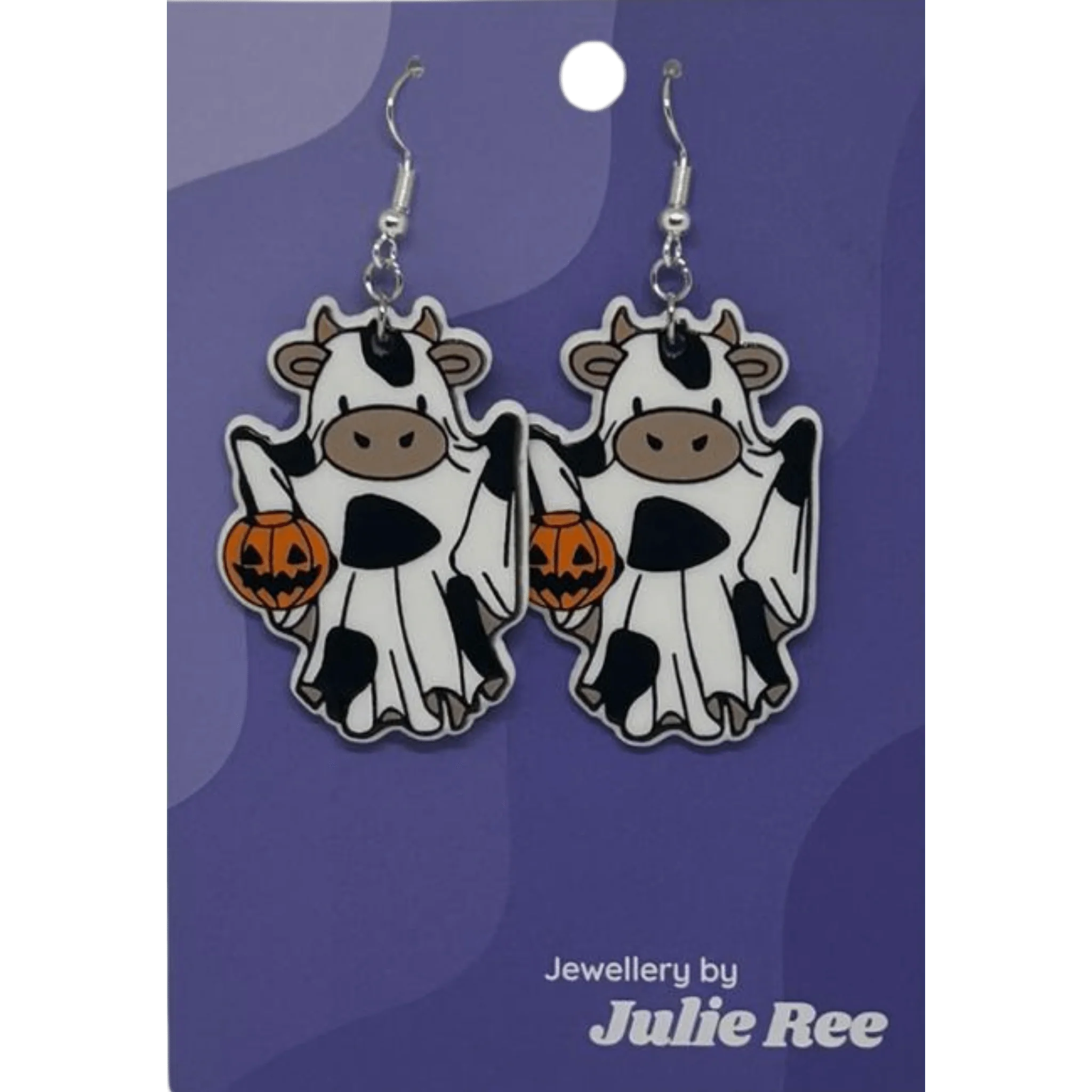 Julie Ree Earrings - Ghost Cow