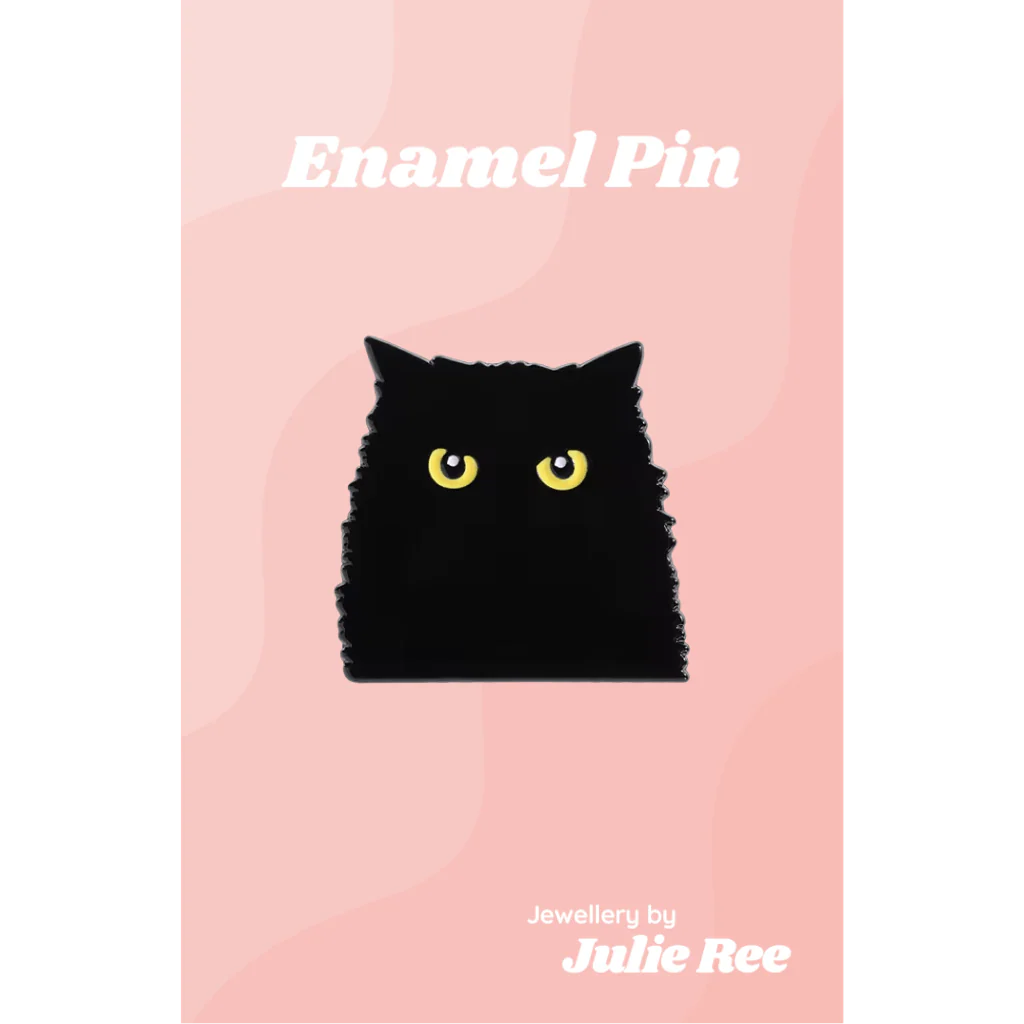 Julie Ree Enamel Pin - Black Cat