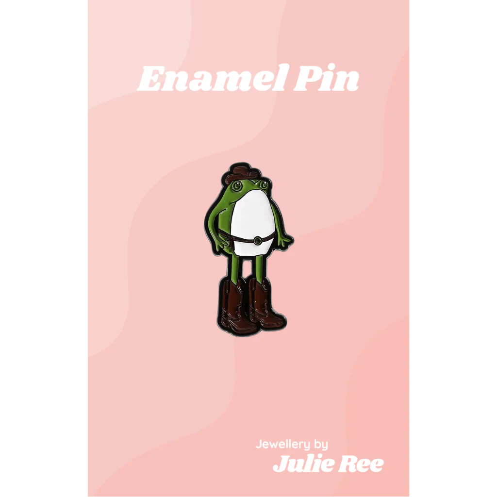 Julie Ree Enamel Pin - Cowboy Frog