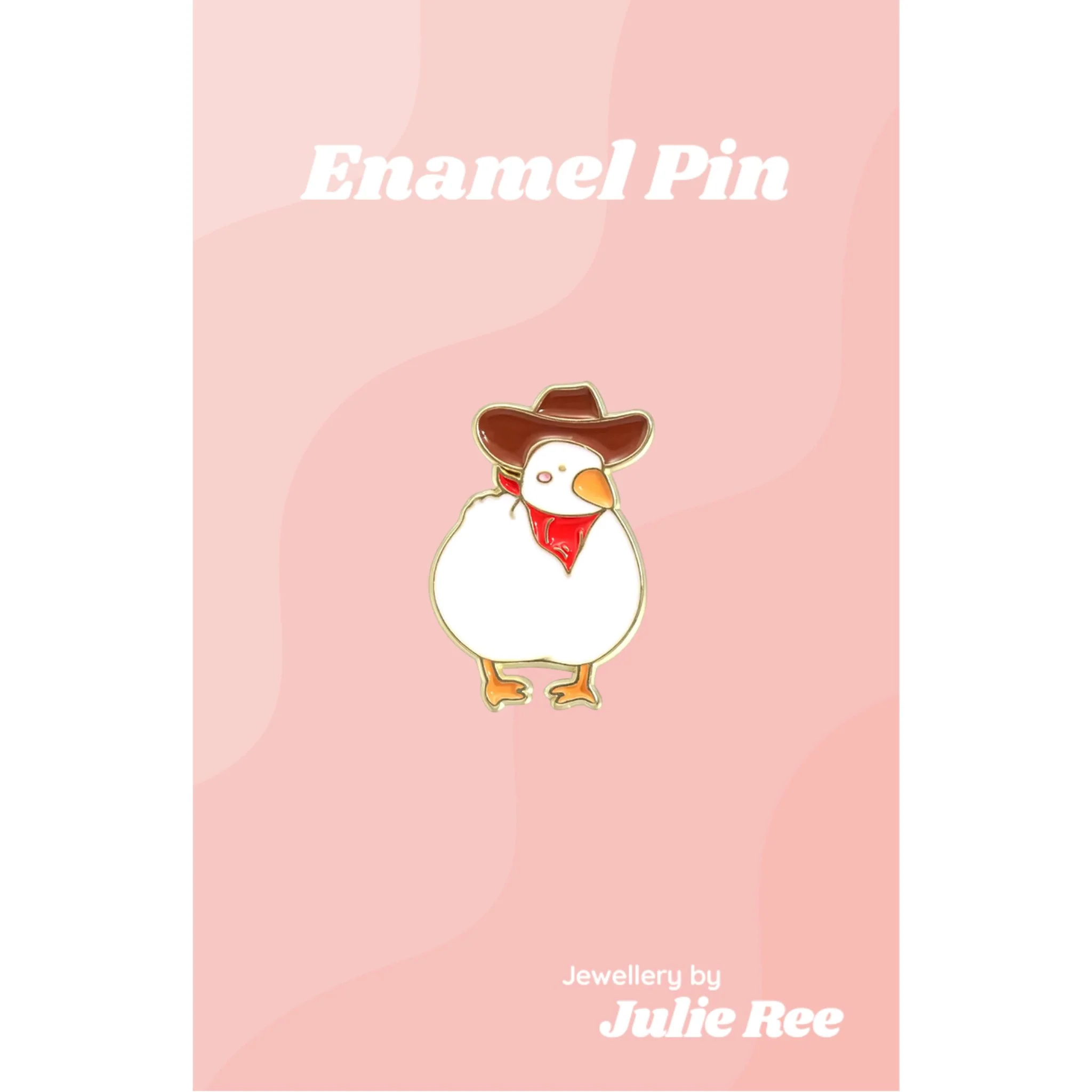 Julie Ree Enamel Pin - Cowboy Goose
