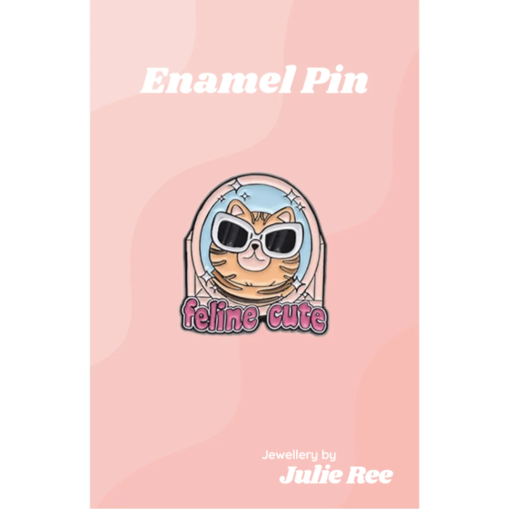 Julie Ree Enamel Pin - Feline Cute Cat