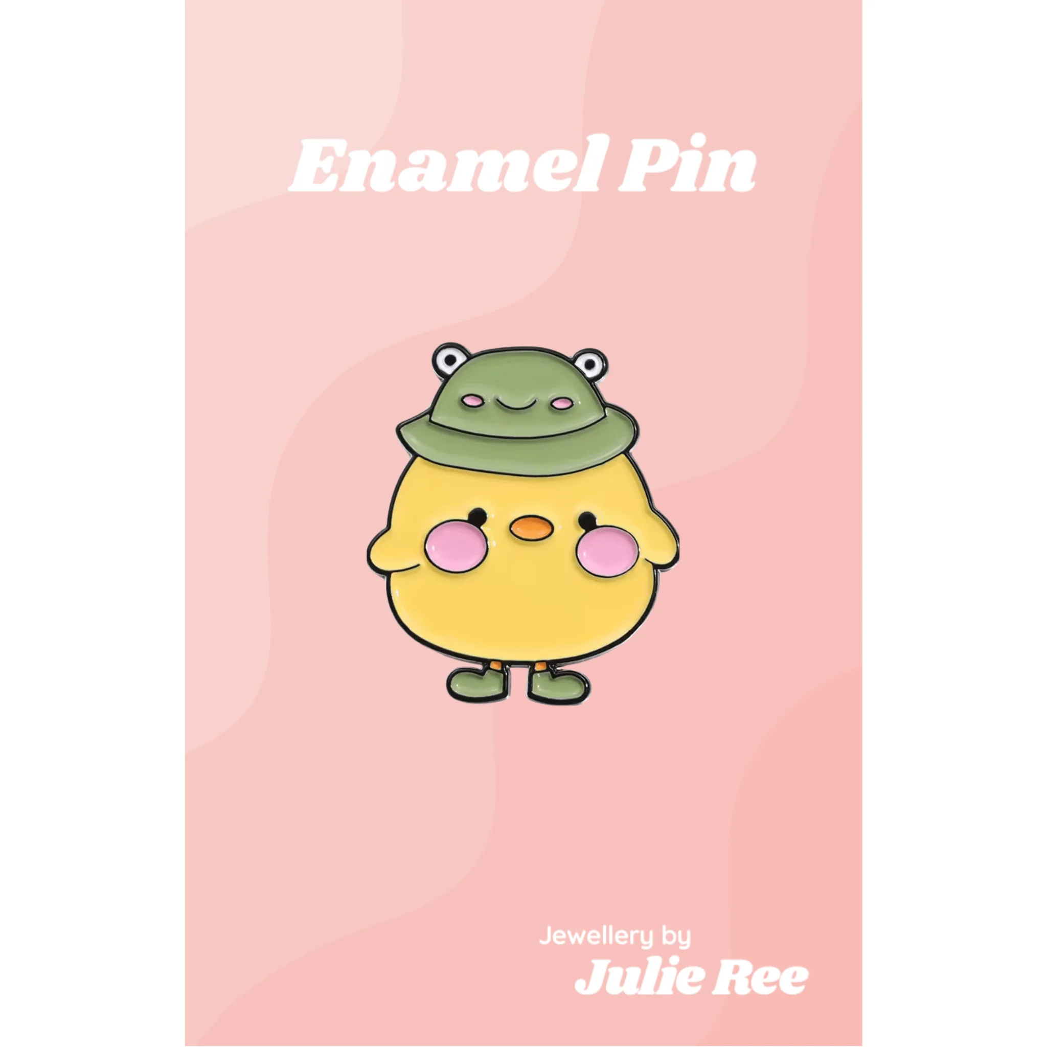Julie Ree Enamel Pin - Frog Hat Duck