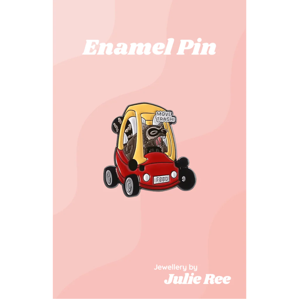 Julie Ree Enamel Pin - Move Trash