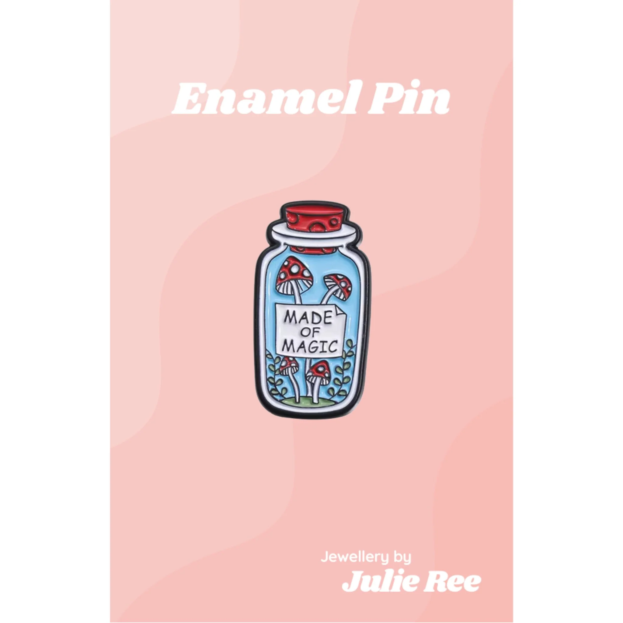 Julie Ree Enamel Pin - Mushroom Potion