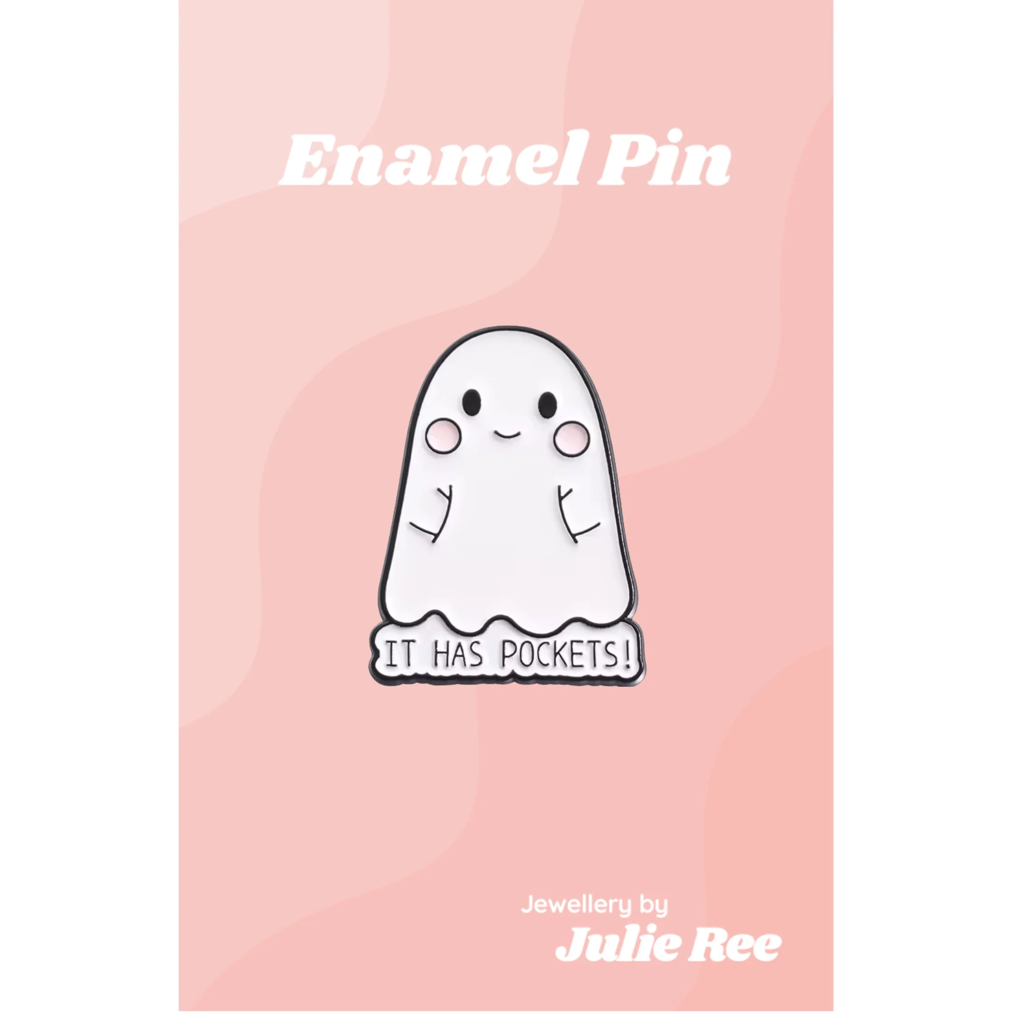 Julie Ree Enamel Pin - Pockets Ghost