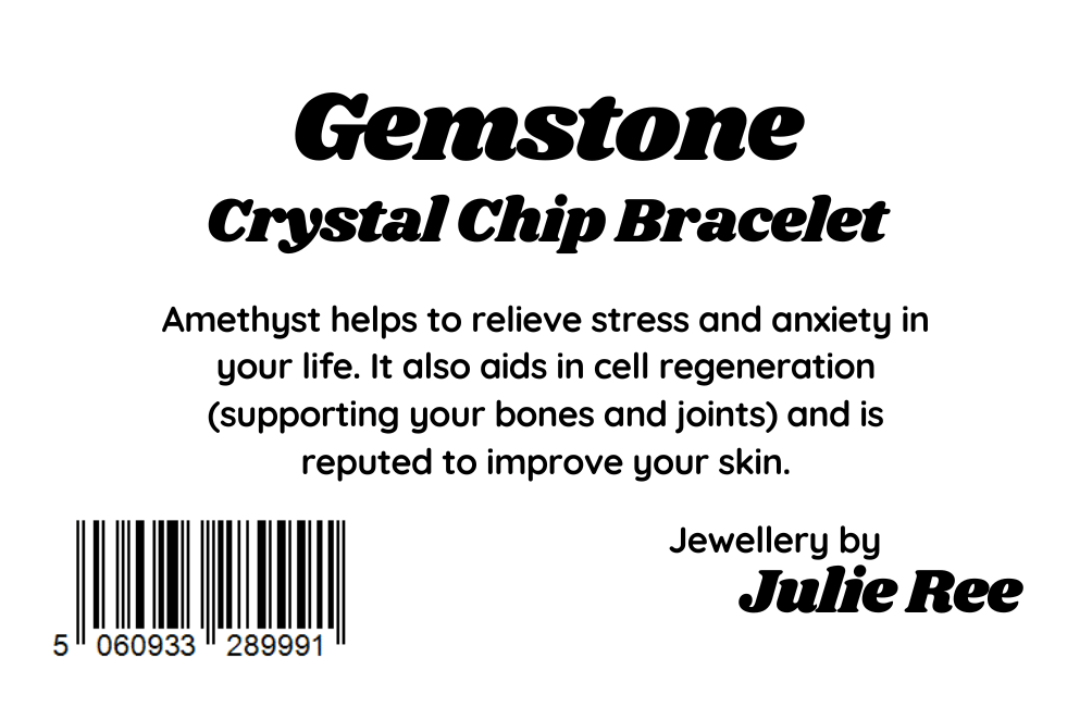 Julie Ree Gemstone Chip Bracelet - Amethyst - Image 3