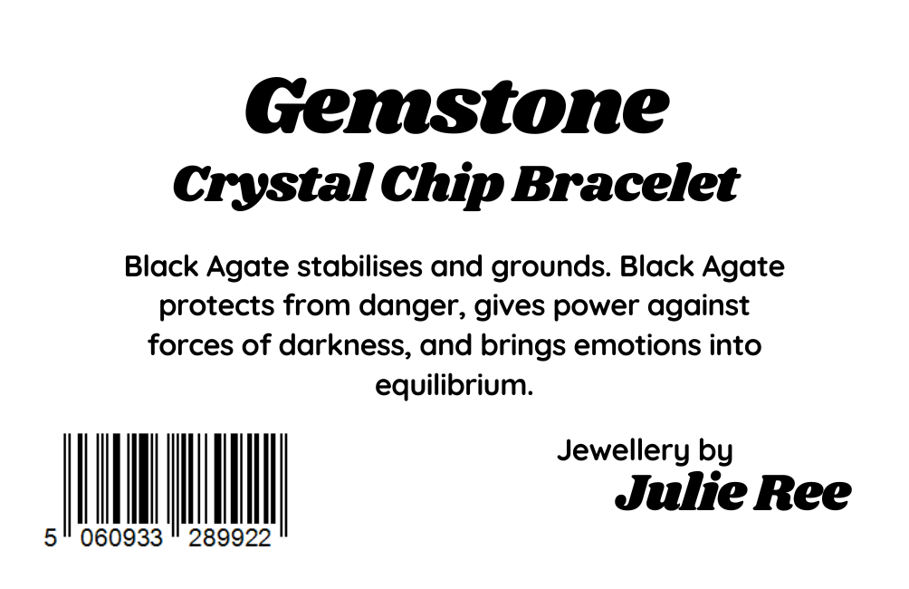 Julie Ree Gemstone Chip Bracelet - Black Agate - Image 3