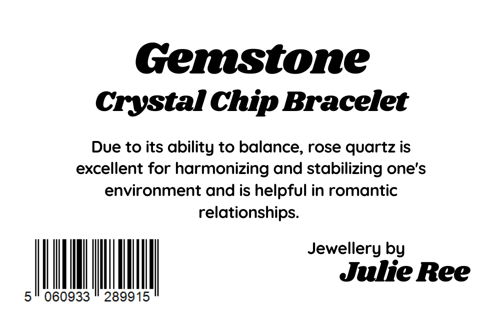 Julie Ree Gemstone Chip Bracelet - Rose Quartz - Image 3