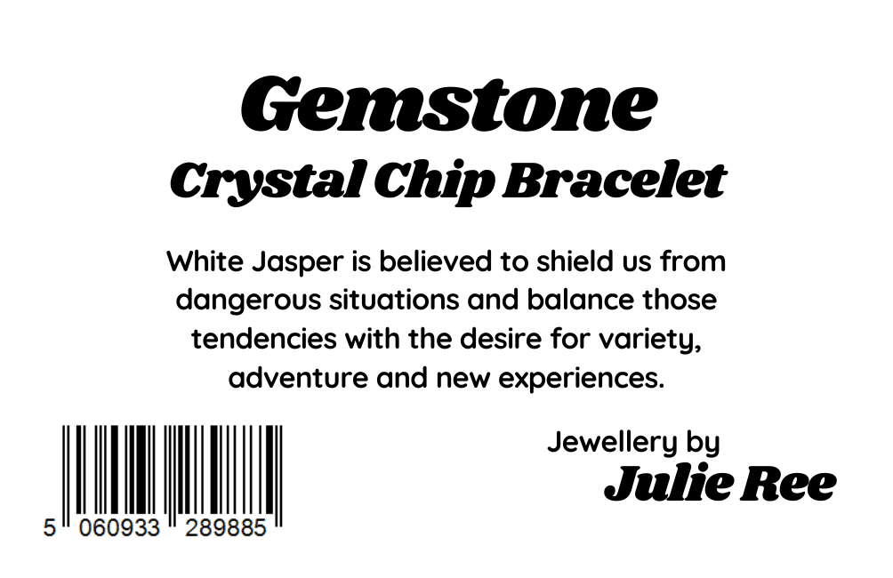 Julie Ree Gemstone Chip Bracelet - White Jasper - Image 3
