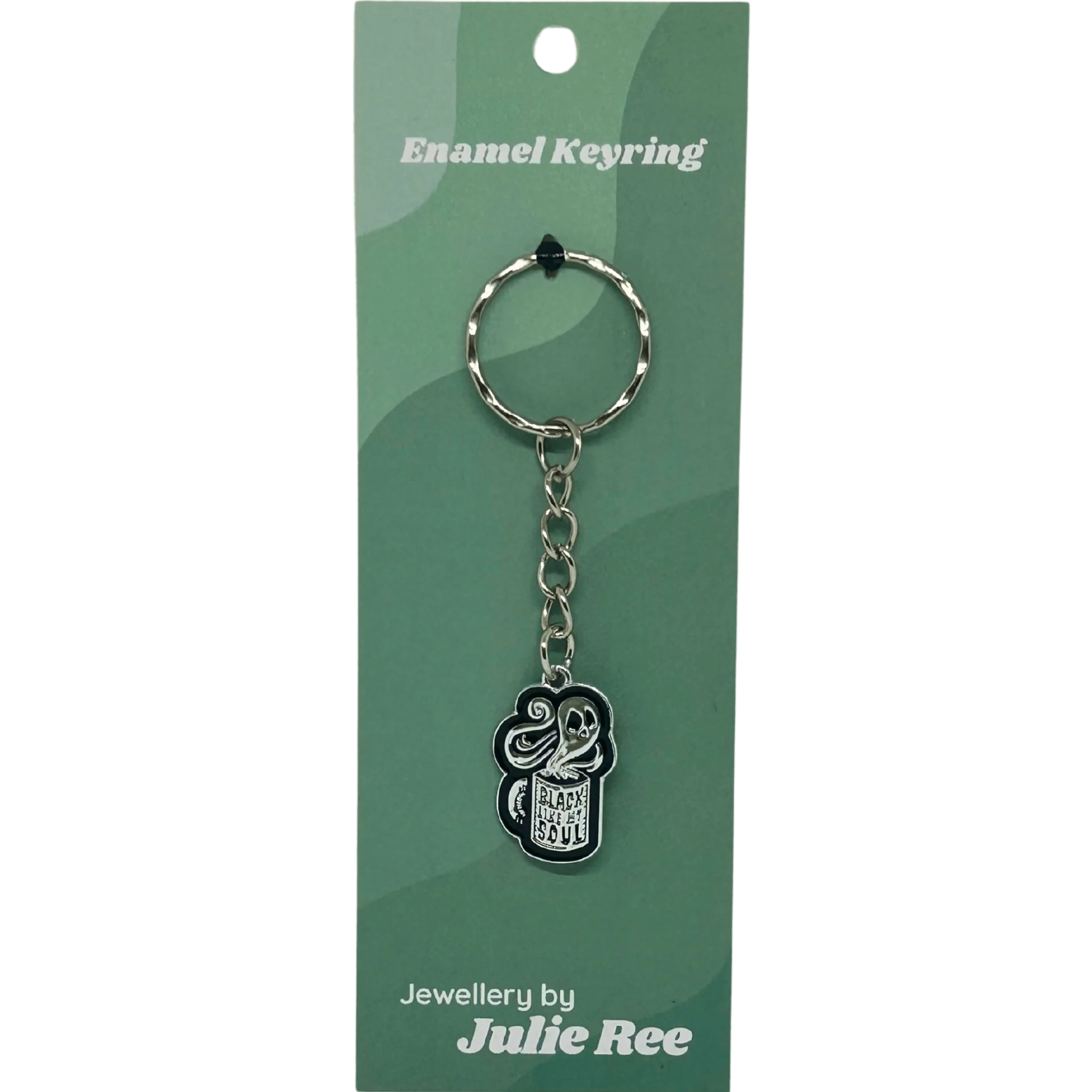 Black Like My Soul Ghost Keyring – Jewellery By Julie Ree