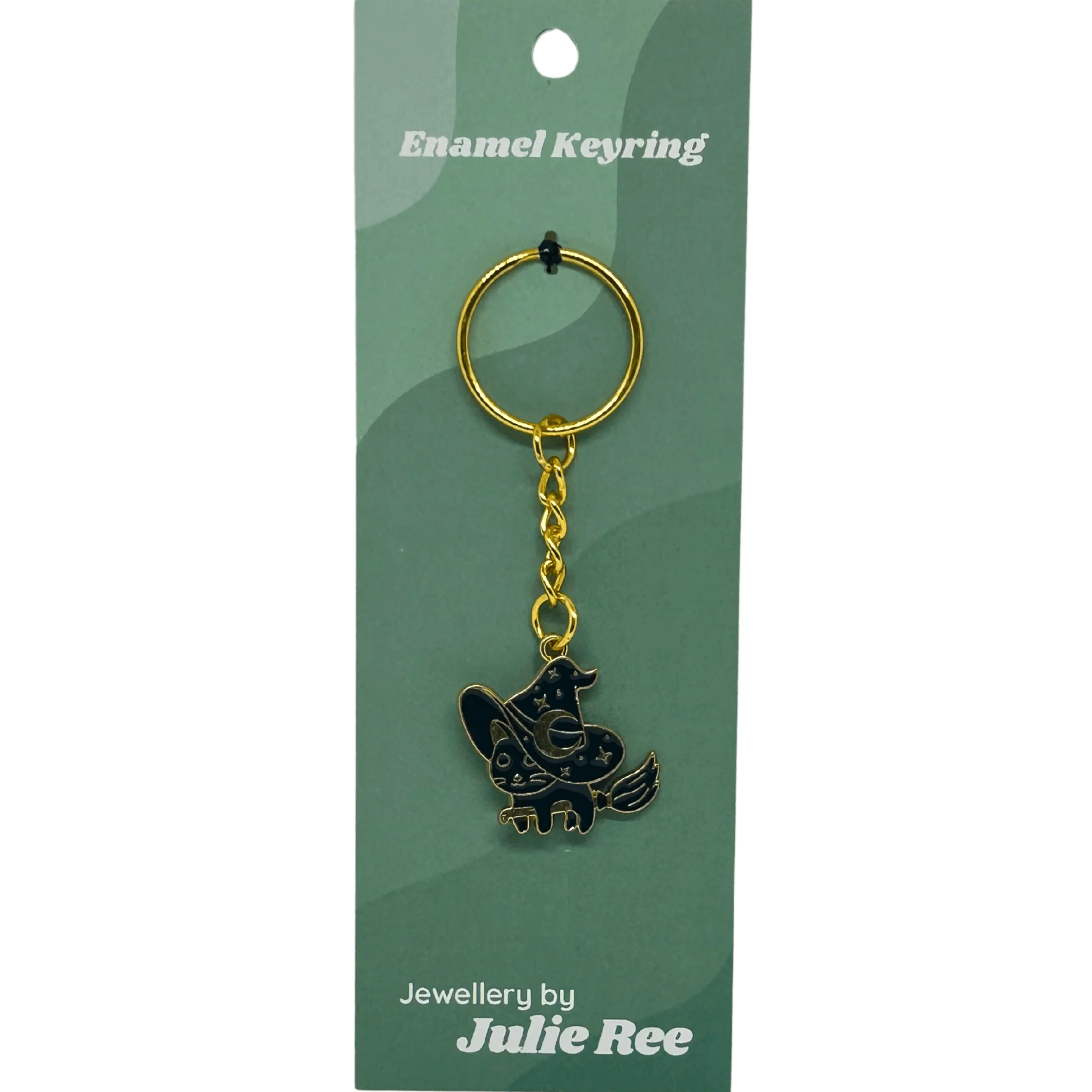 Witchy Cat Keyring – Jewellery By Julie Ree