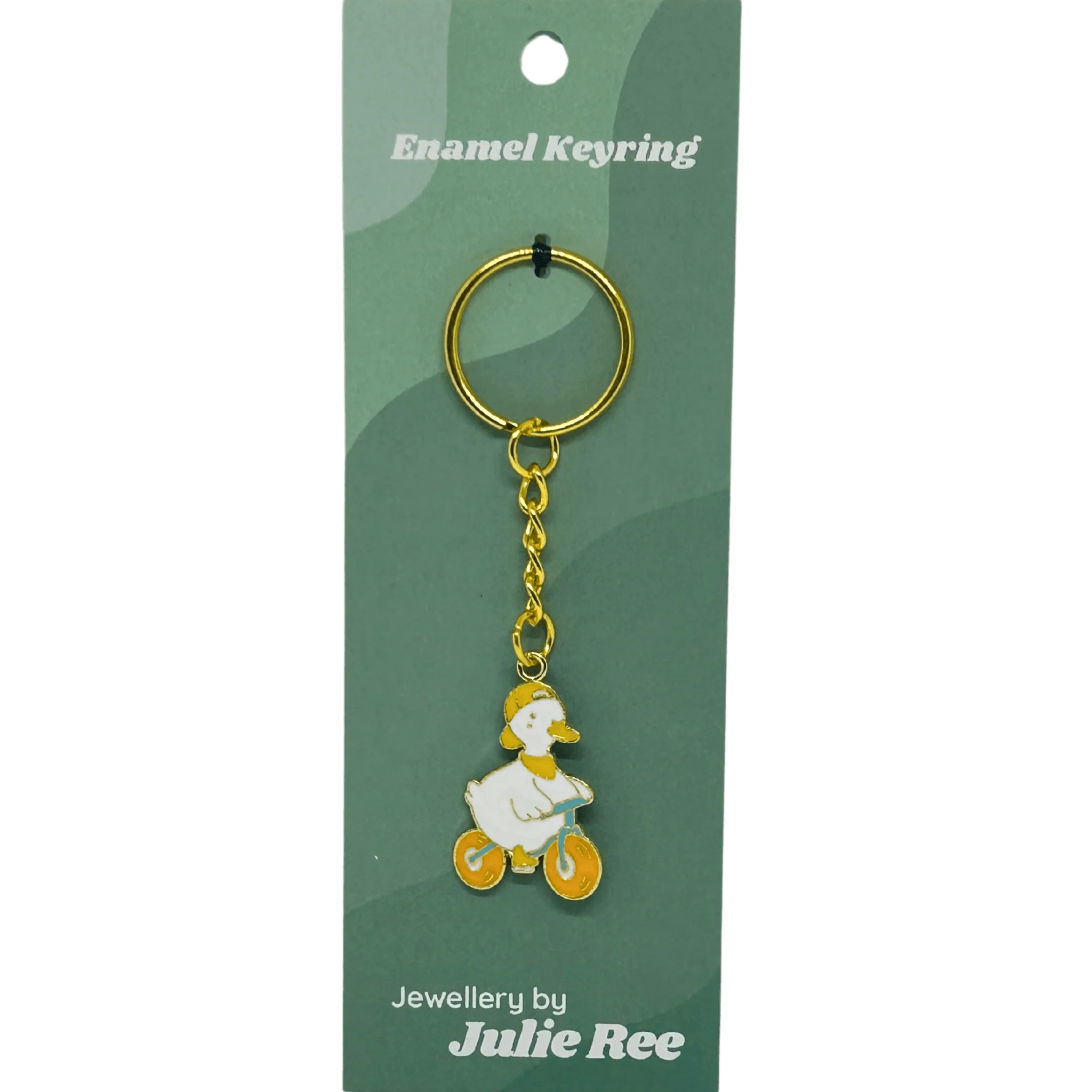 Cycling Duck Keyring ā Jewellery By Julie Ree