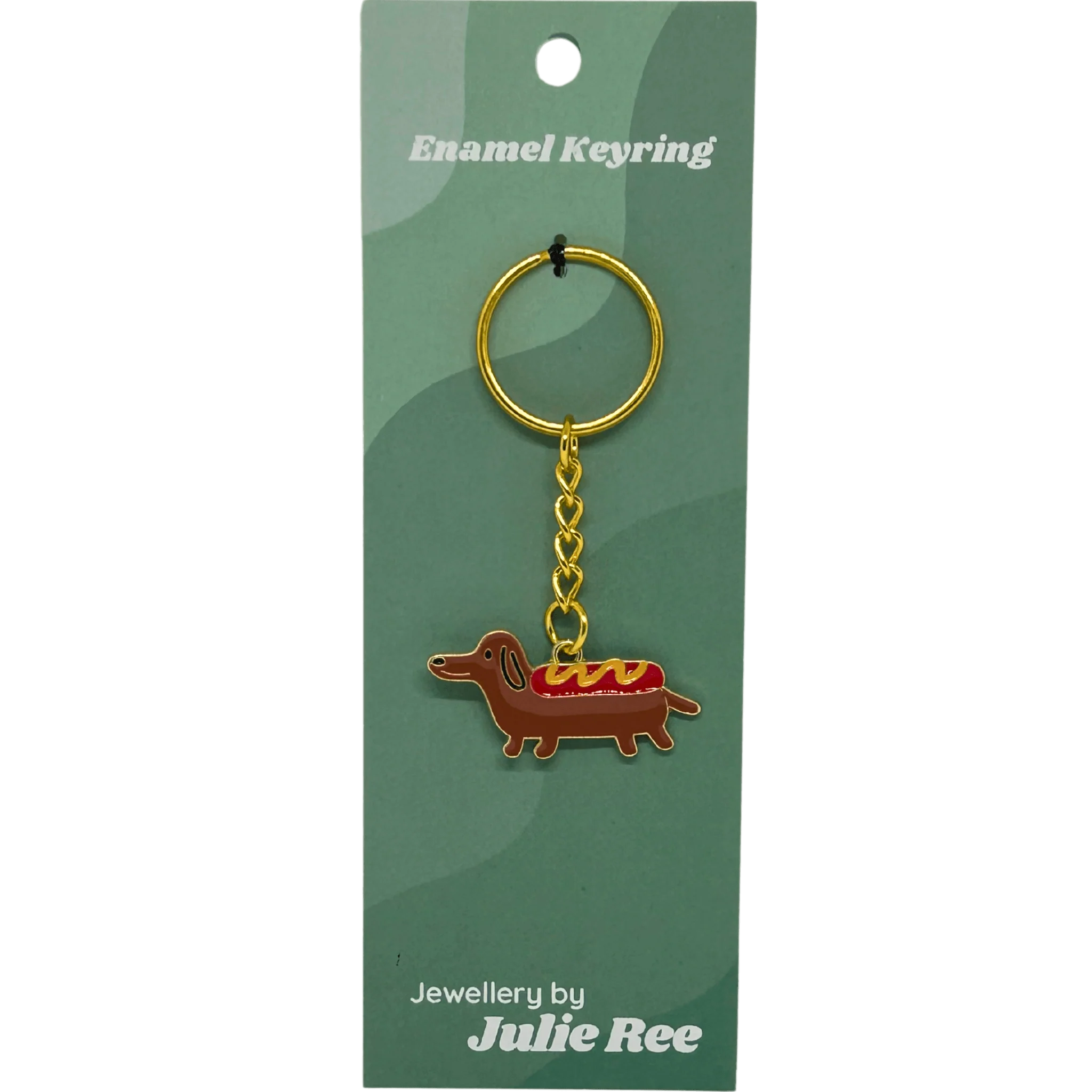 Hot Dog Dachshund Keyring ā Jewellery By Julie Ree