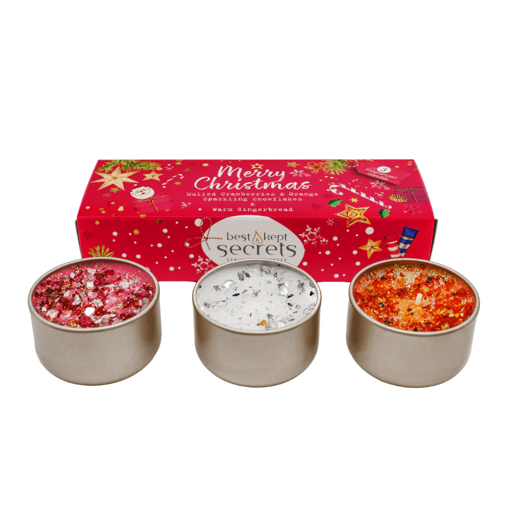 Just Because Candles Three Lites - Merry Christmas