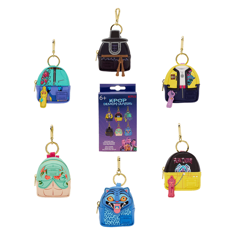 Loungefly K-Pop Demon Hunters Cosplay Mystery Mini Backpack Keychain Charm