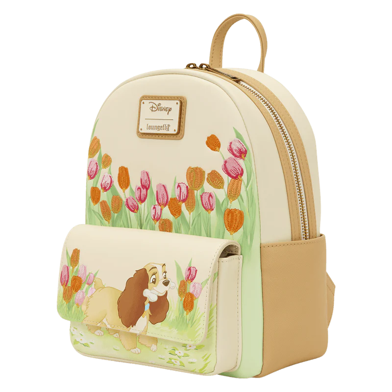 Loungefly Lady and the Tramp Pastel Tulip Mini Backpack - Image 2