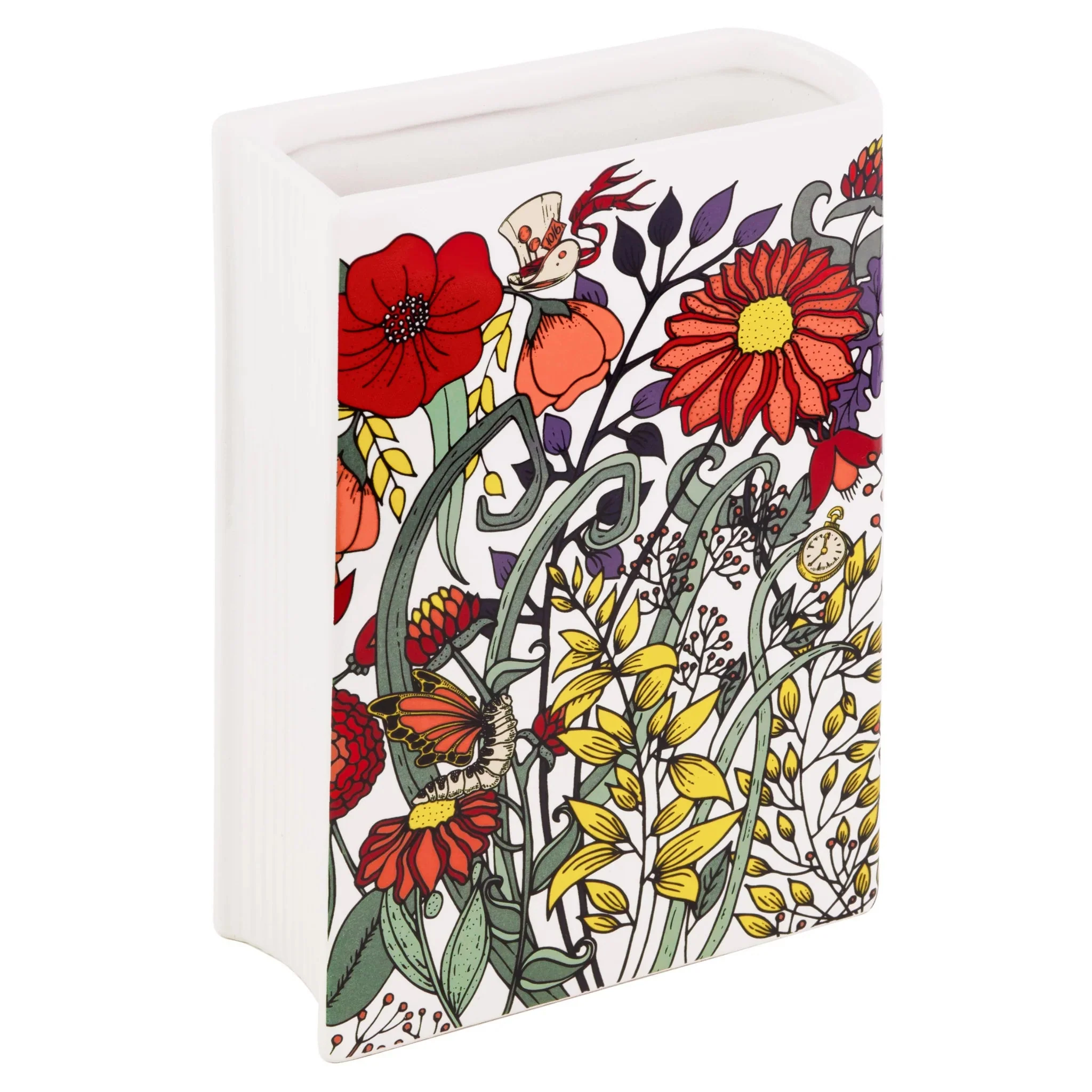 Through the Looking Glass Ceramic Book Vase – Wonderland Display - Image 2
