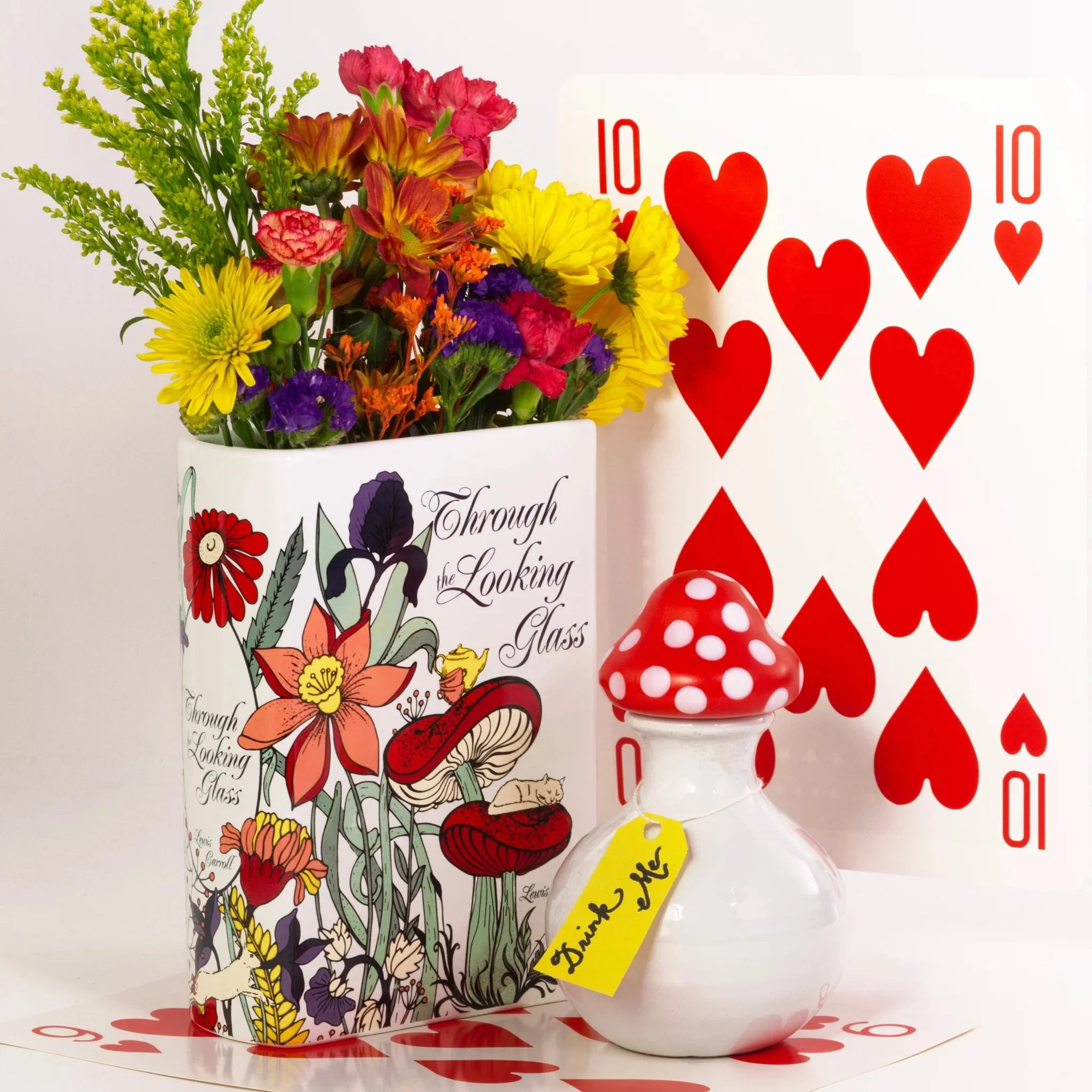 Through the Looking Glass Ceramic Book Vase – Wonderland Display - Image 4