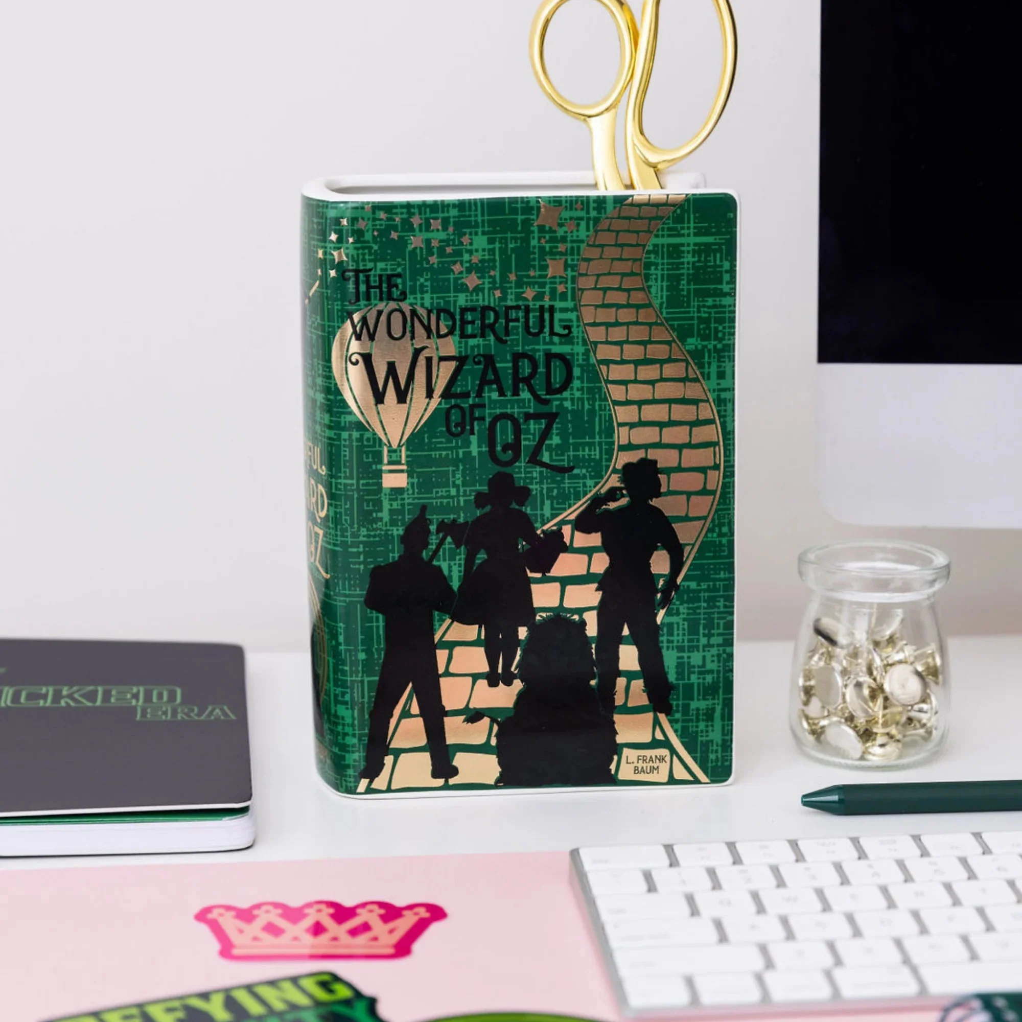 Wizard of Oz Ceramic Book Vase – Yellow Brick Road Vase - Image 3