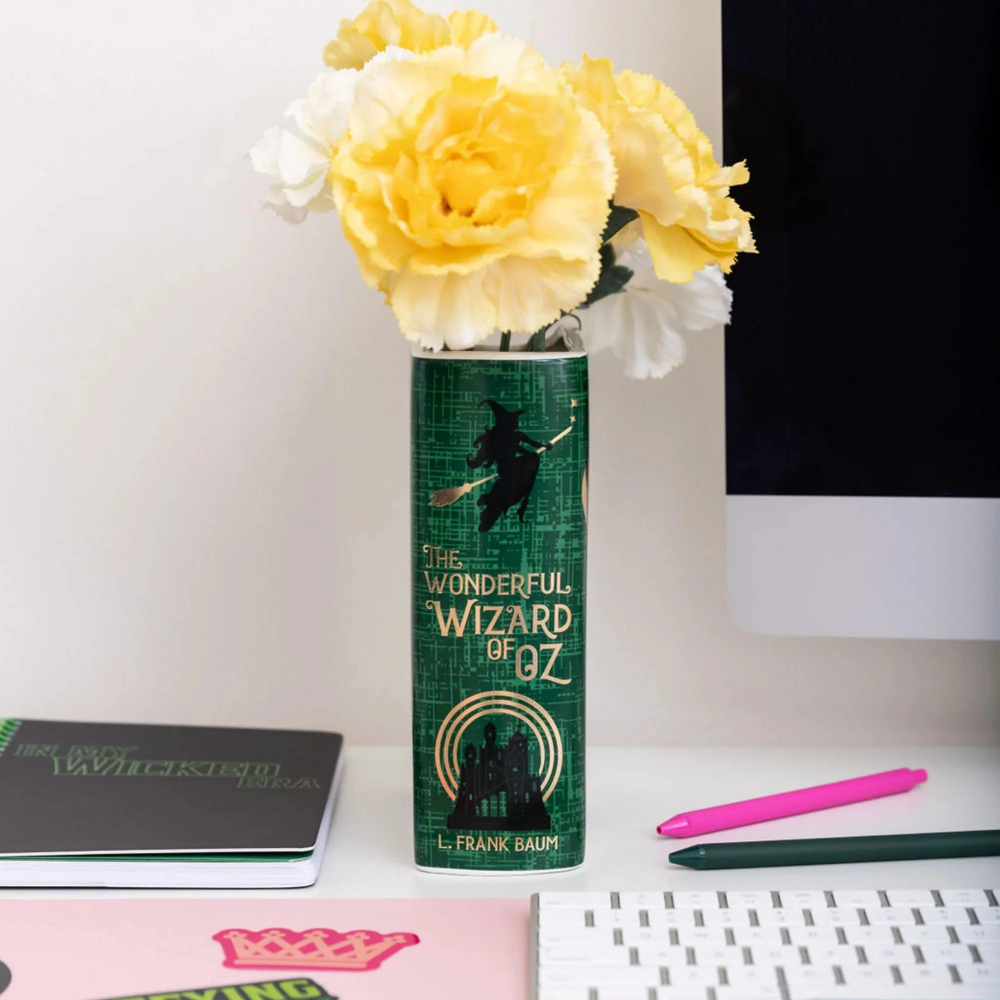 Wizard of Oz Ceramic Book Vase – Yellow Brick Road Vase - Image 5