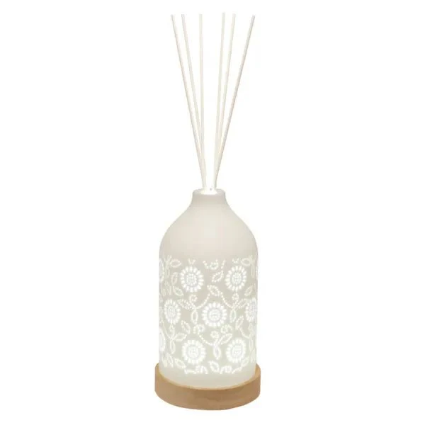 LED Ceramic Floral Reed Diffuser