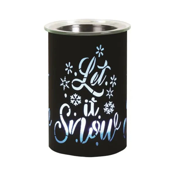 LED Colour-Cycle Wax Melt Burner ā Black Let It Snow 12cm - Image 2