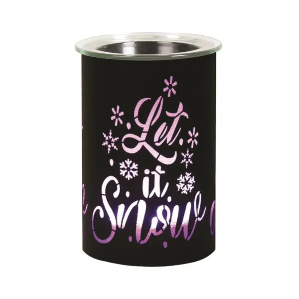 LED Colour-Cycle Wax Melt Burner ā Black Let It Snow 12cm - Image 3