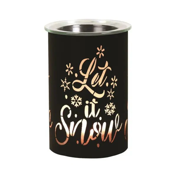 LED Colour-Cycle Wax Melt Burner ā Black Let It Snow 12cm - Image 4