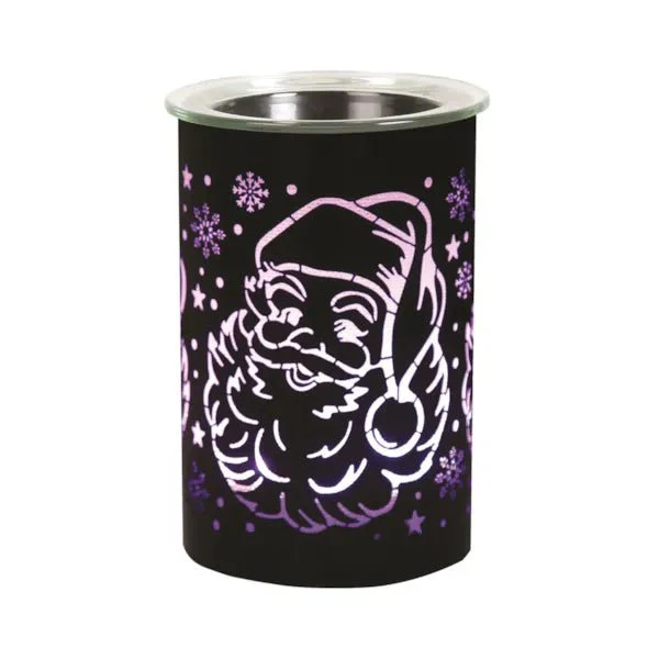 LED Colour-Cycle Wax Melt Burner β Black Santa 12cm - Image 2