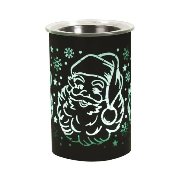 LED Colour-Cycle Wax Melt Burner β Black Santa 12cm - Image 3