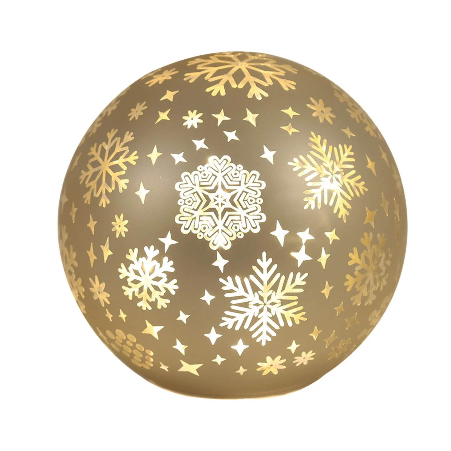 LED Snowflake Ball Gold 15cm