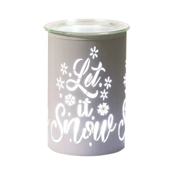 LED Wax Melt Burner – White Let It Snow 12cm