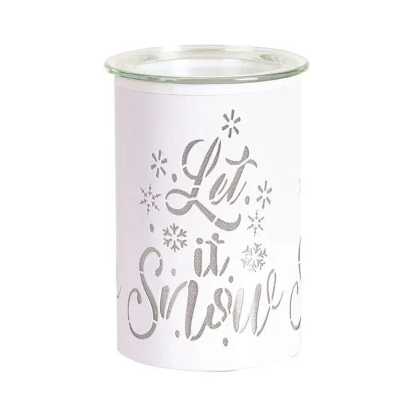 LED Wax Melt Burner – White Let It Snow 12cm - Image 2