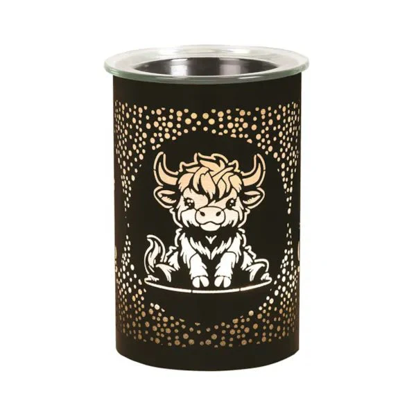 Highland Cow LED Wax Melt Burner – Black - Image 4