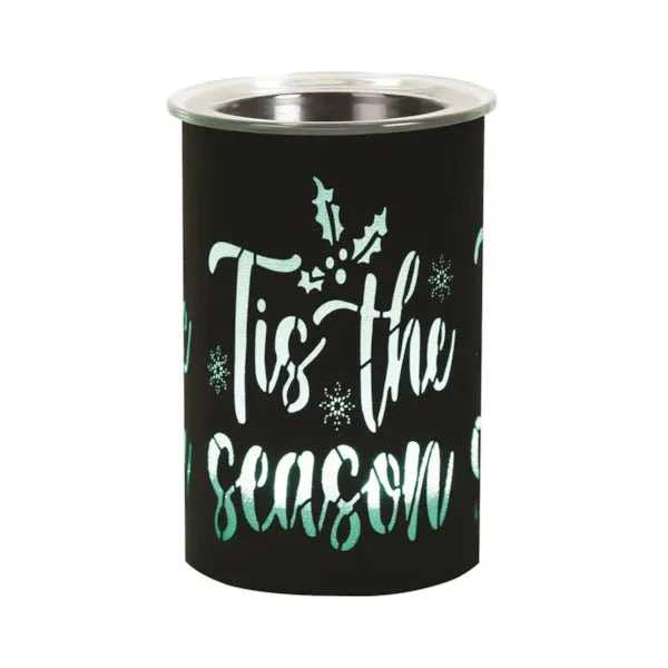 LED Wax Melter Tis the Season Black 12cm - Image 4