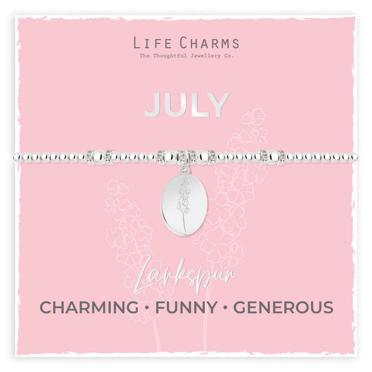 Life Charms Birth Flower Bracelet - July