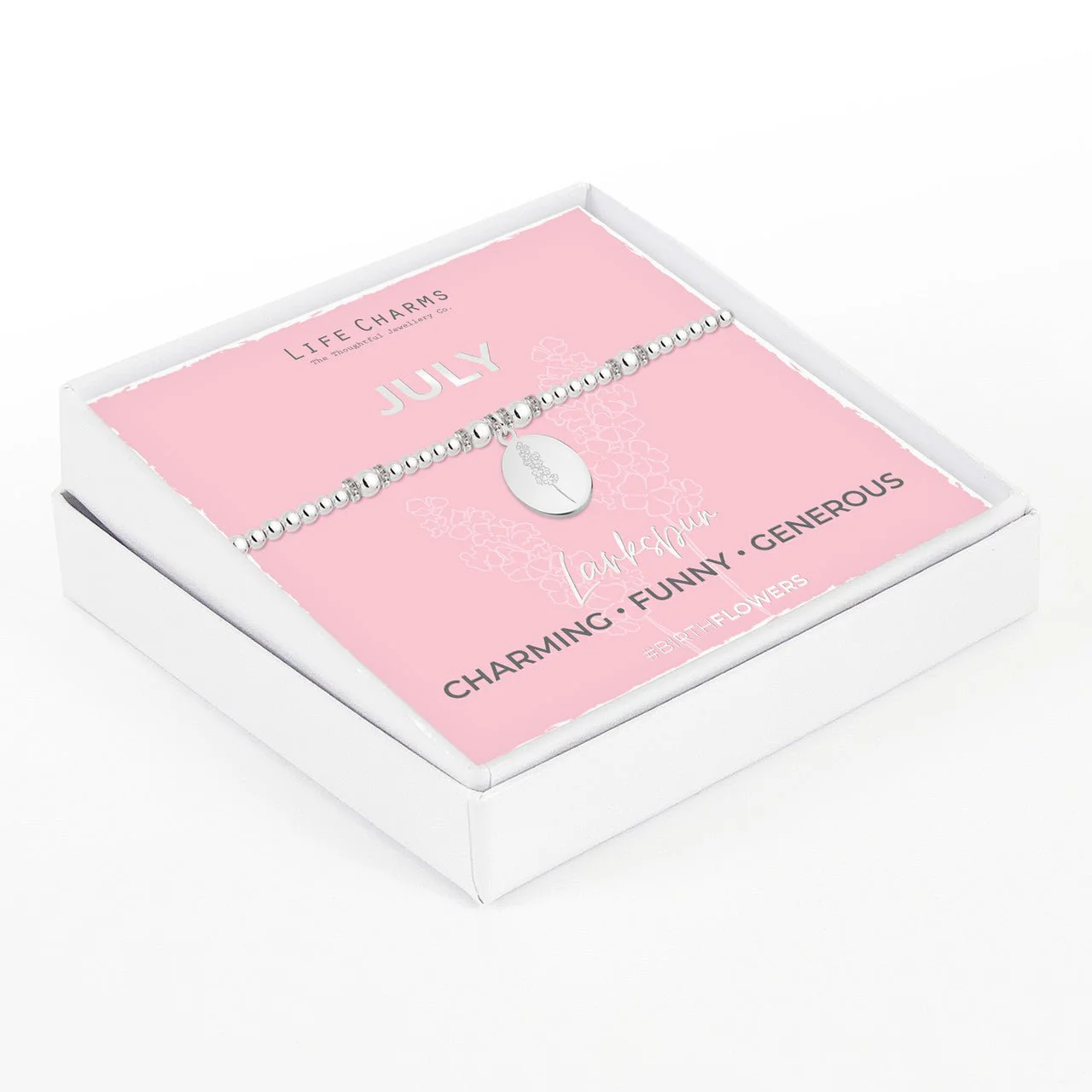 Life Charms Birth Flower Bracelet - July - Image 2