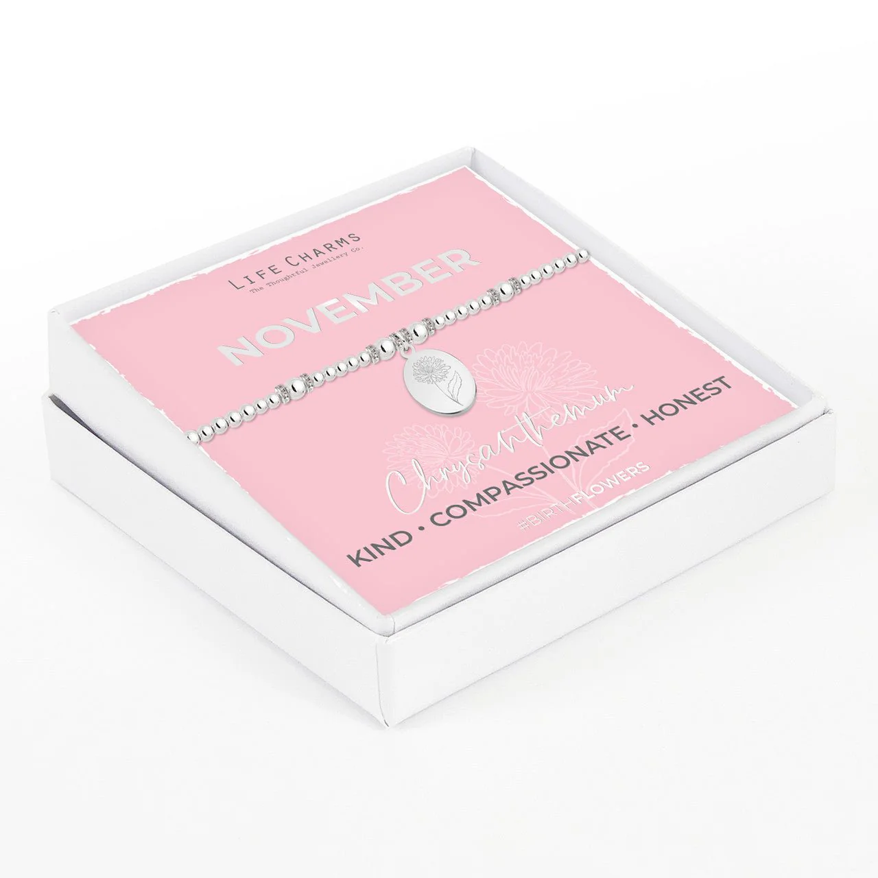Life Charms Birth Flower Bracelet - November - Image 2